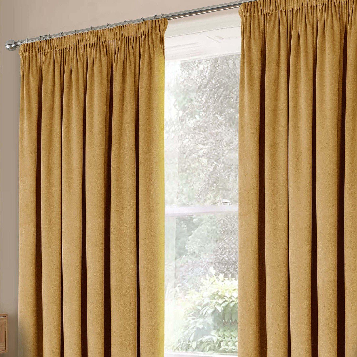 Gold - Alan Symonds - Montreal Taped Top Curtains - 2