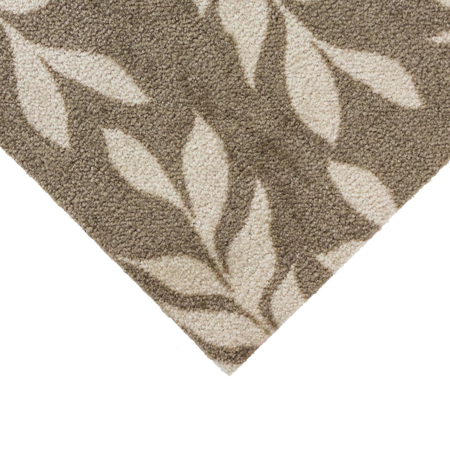 Brown - JVL - Mega Mat Entrance Doormat Leaves 50x75cm - 2