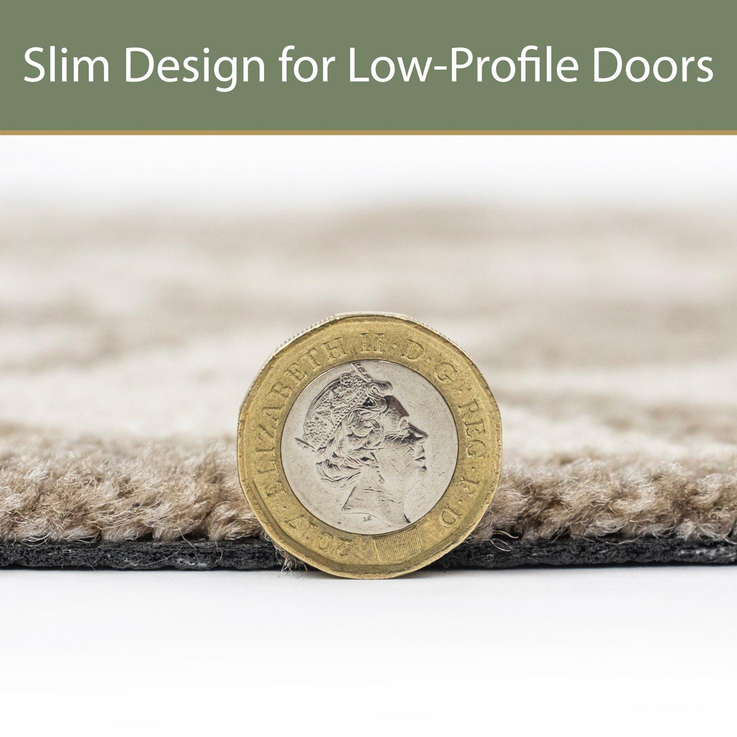 Brown - JVL - Mega Mat Entrance Doormat Leaves 50x75cm - 4