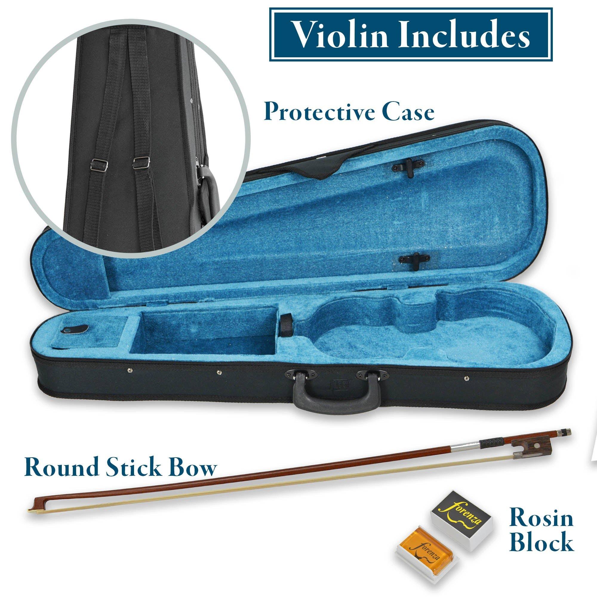 Black - Forenza - Uno Series Full Size Violin Outfit - 3
