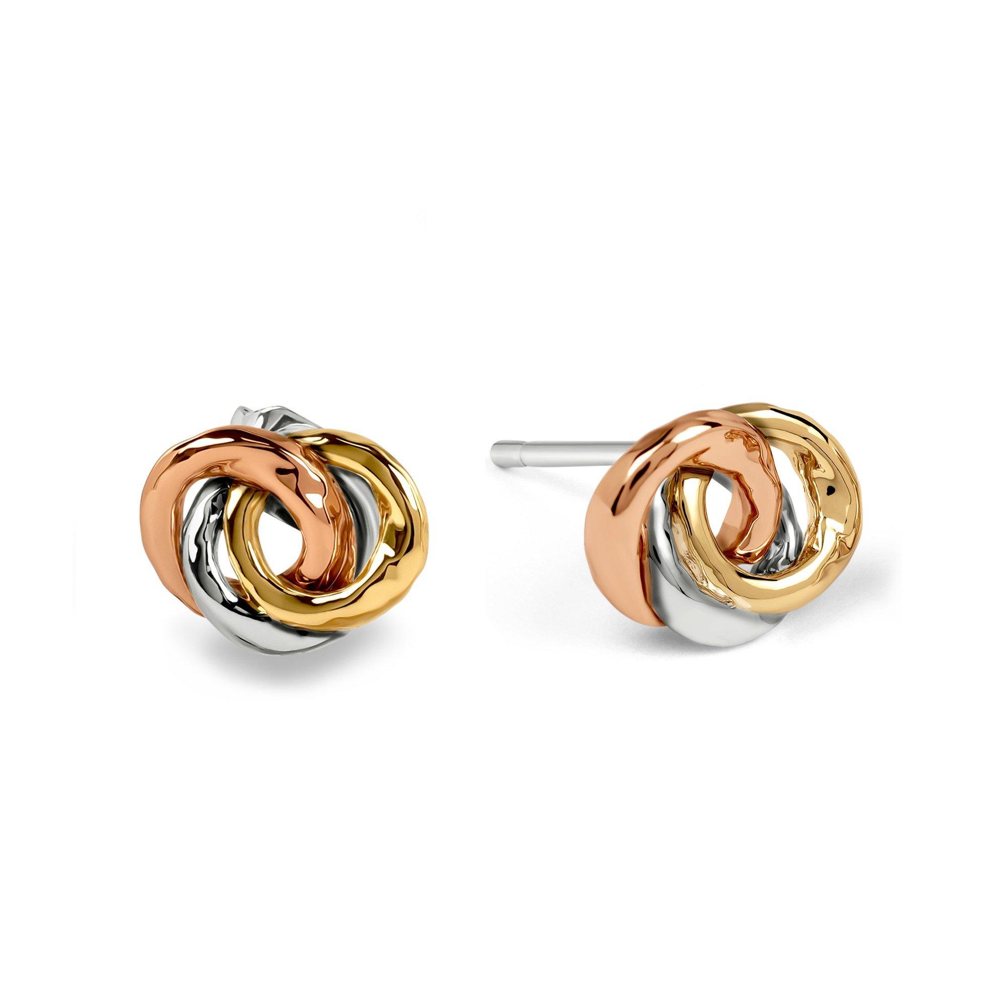 Gold - Radley - Radley Triple Plated Hammered Earrings - 1