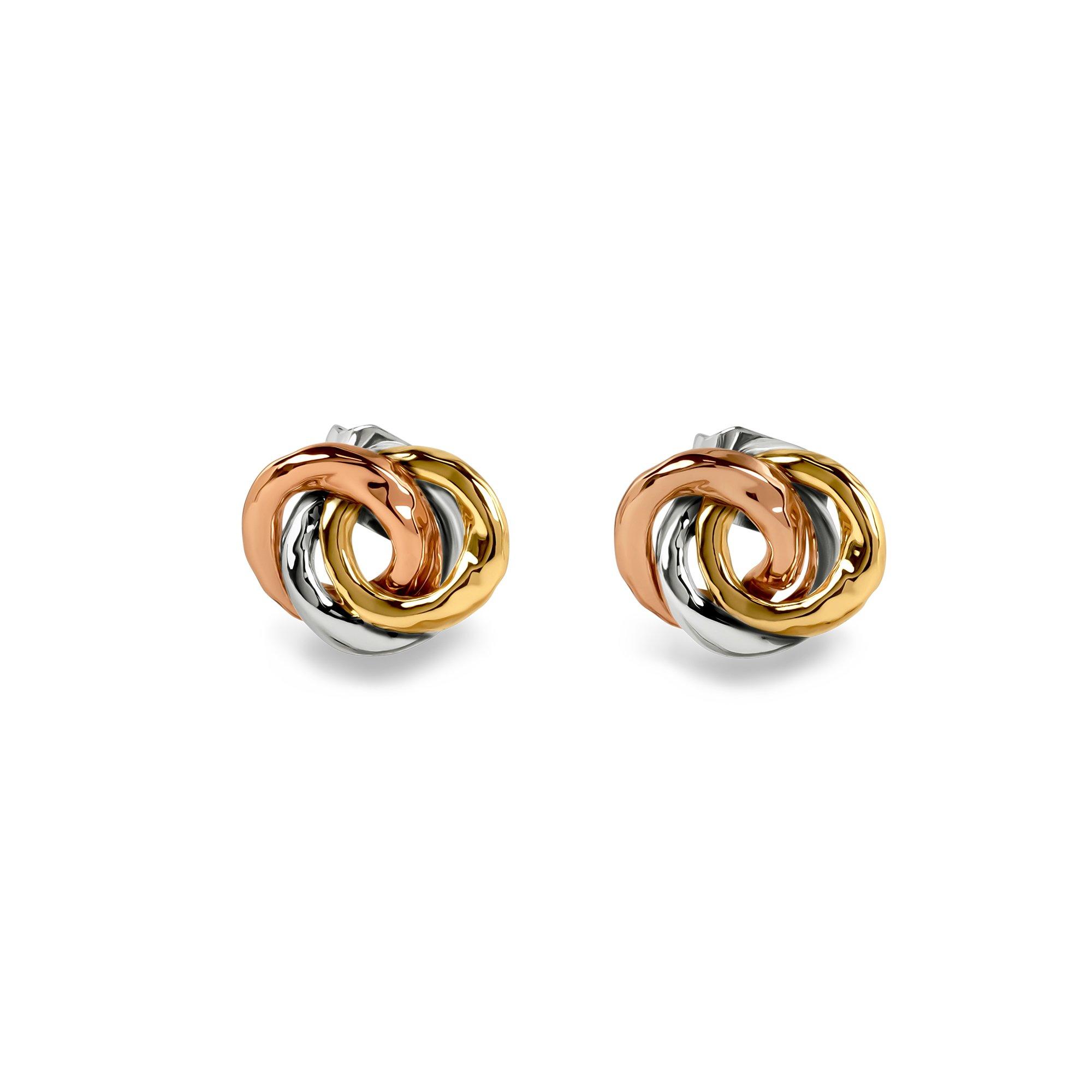 Gold - Radley - Radley Triple Plated Hammered Earrings - 3