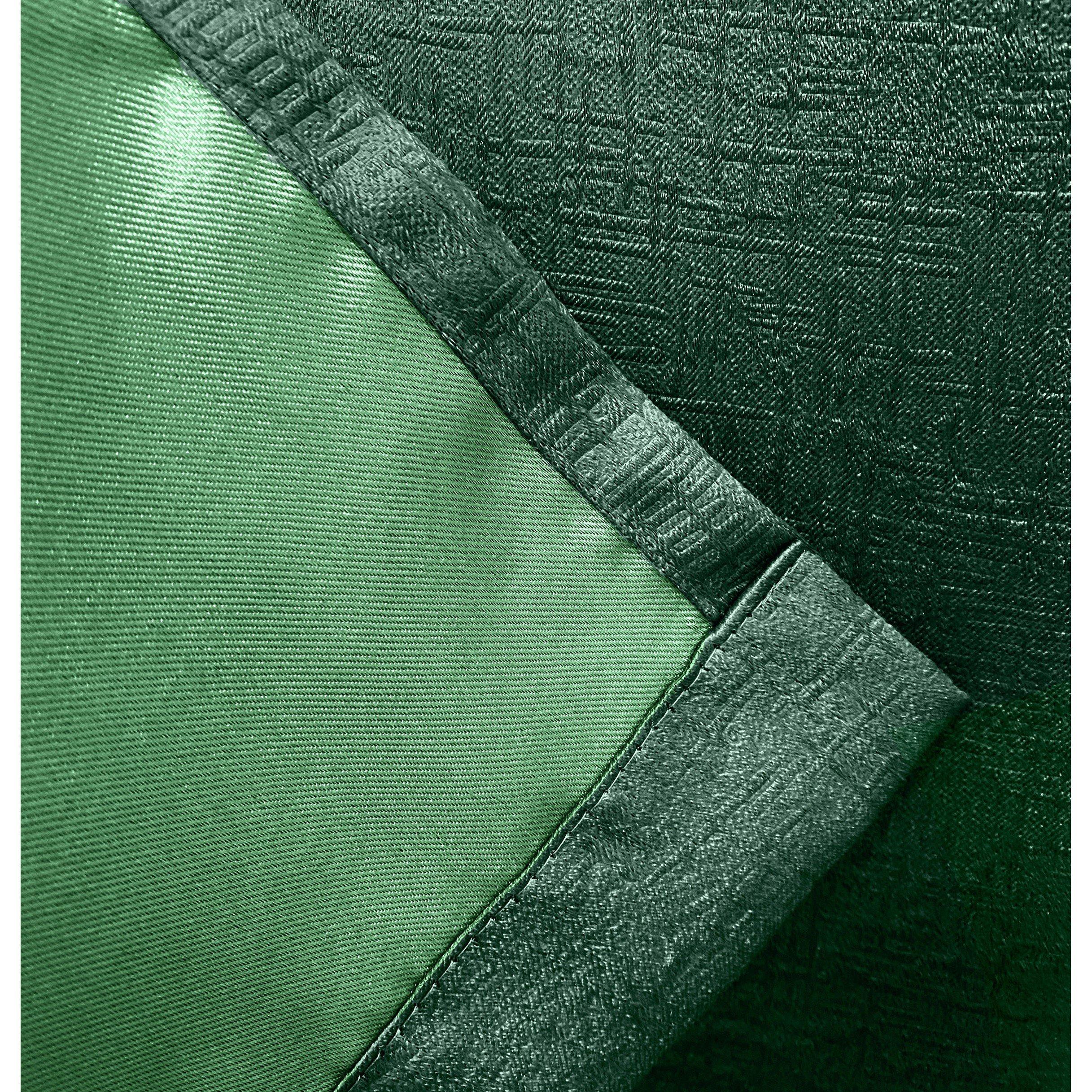 Dark Green - Enhanced Living - Textured Thermal Room Darkening Curtains Eyelet - 4