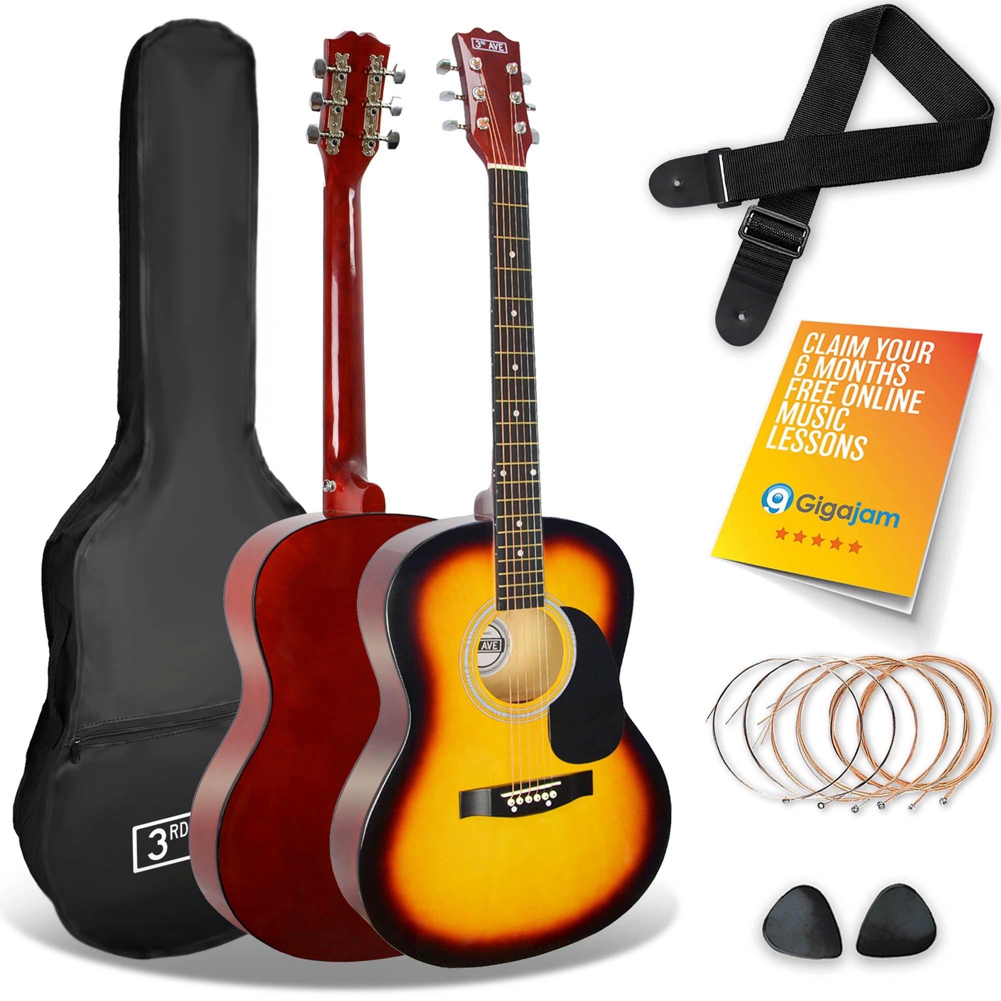 3Rd Avenue  Full Size Acoustic Guitar Pack - Sunburst - Full Size