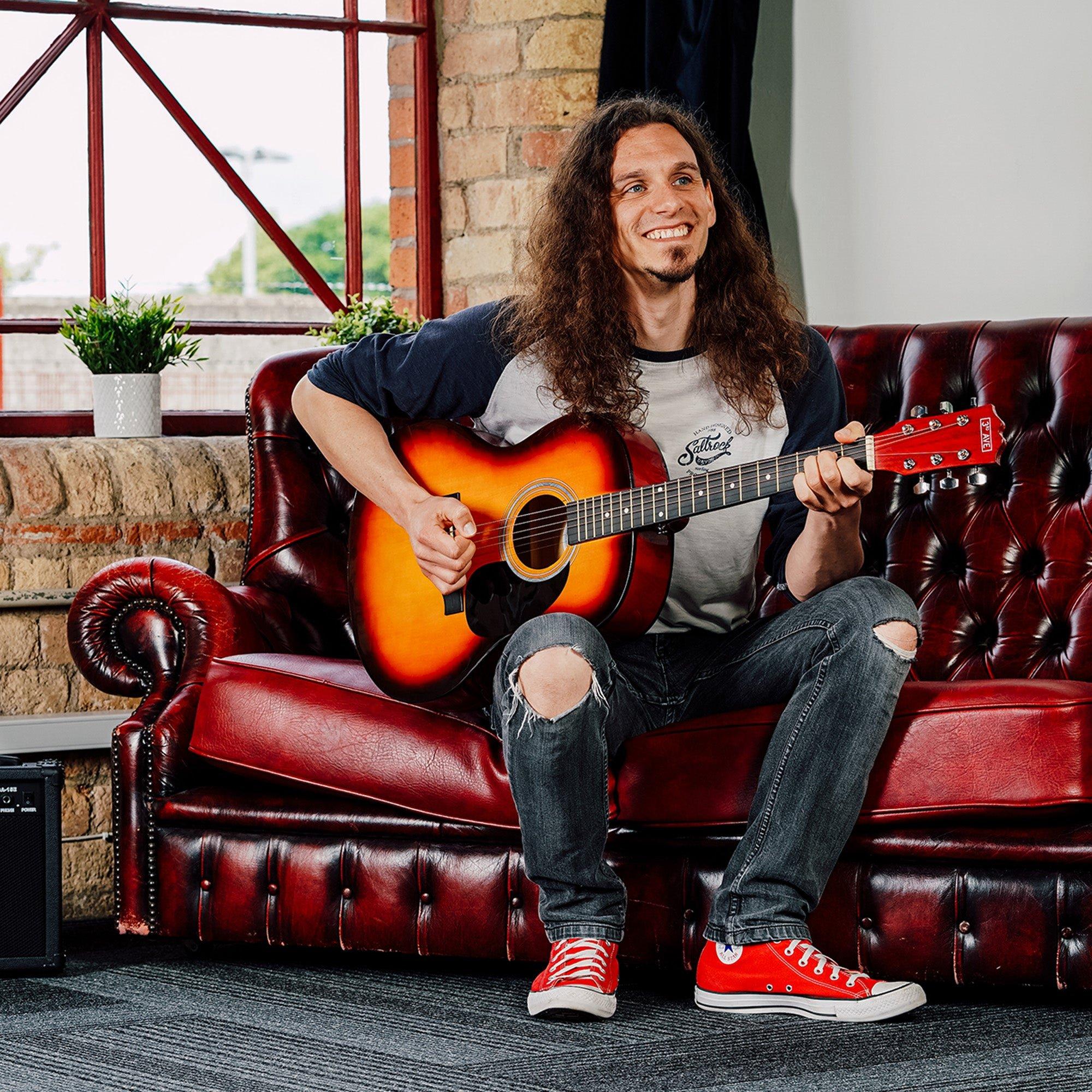 Sunburst - 3rd Avenue - Full Size Acoustic Guitar Pack - 5