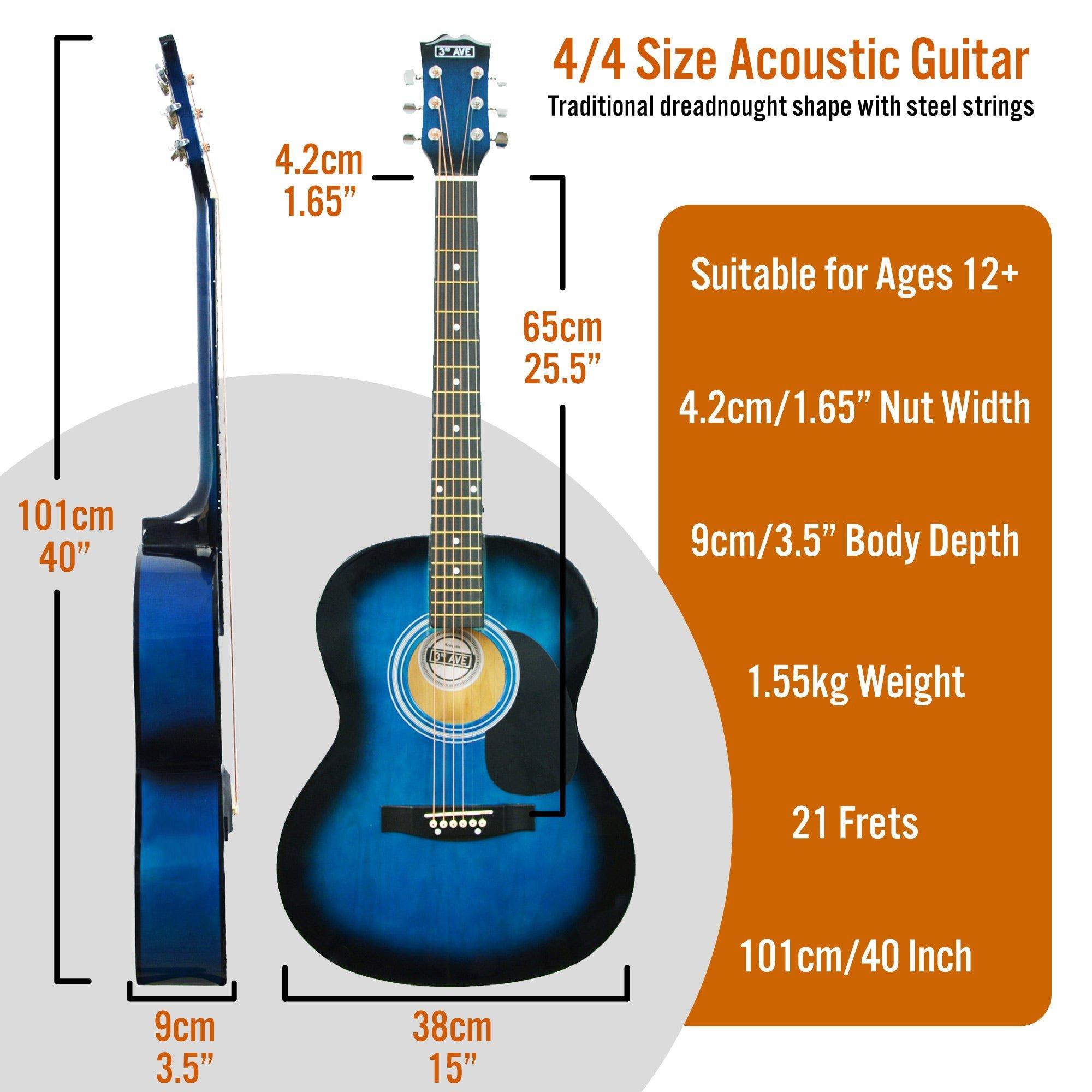Blueburst - 3rd Avenue - 3rd Avenue Full Size Acoustic Guitar Pack - 2