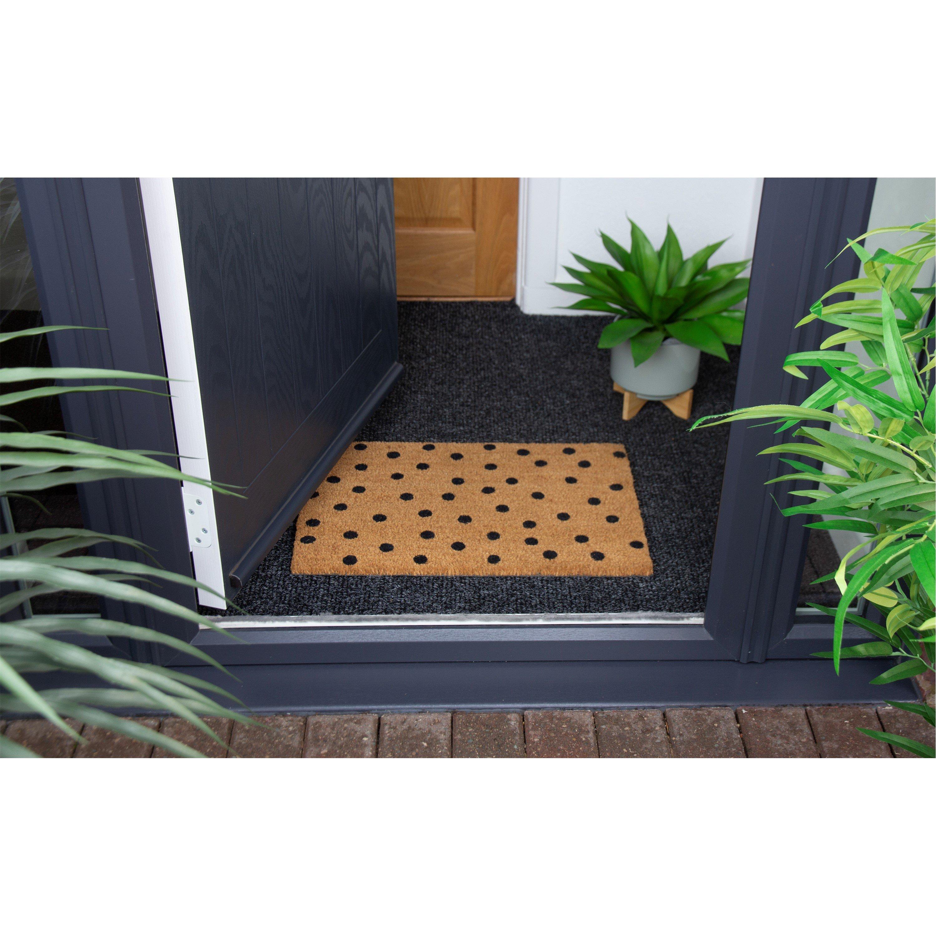 Neutral - Arthouse - Astley Polka Dot Printed Neutral Doormat 40x60cm - 4