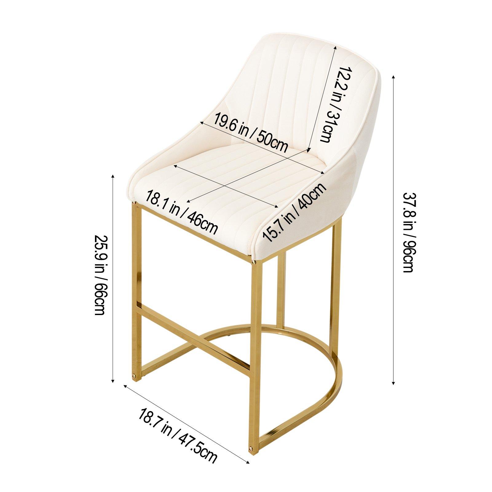 White - Kabinet UK - Set of 2 Upholstered Bar Stools - 2