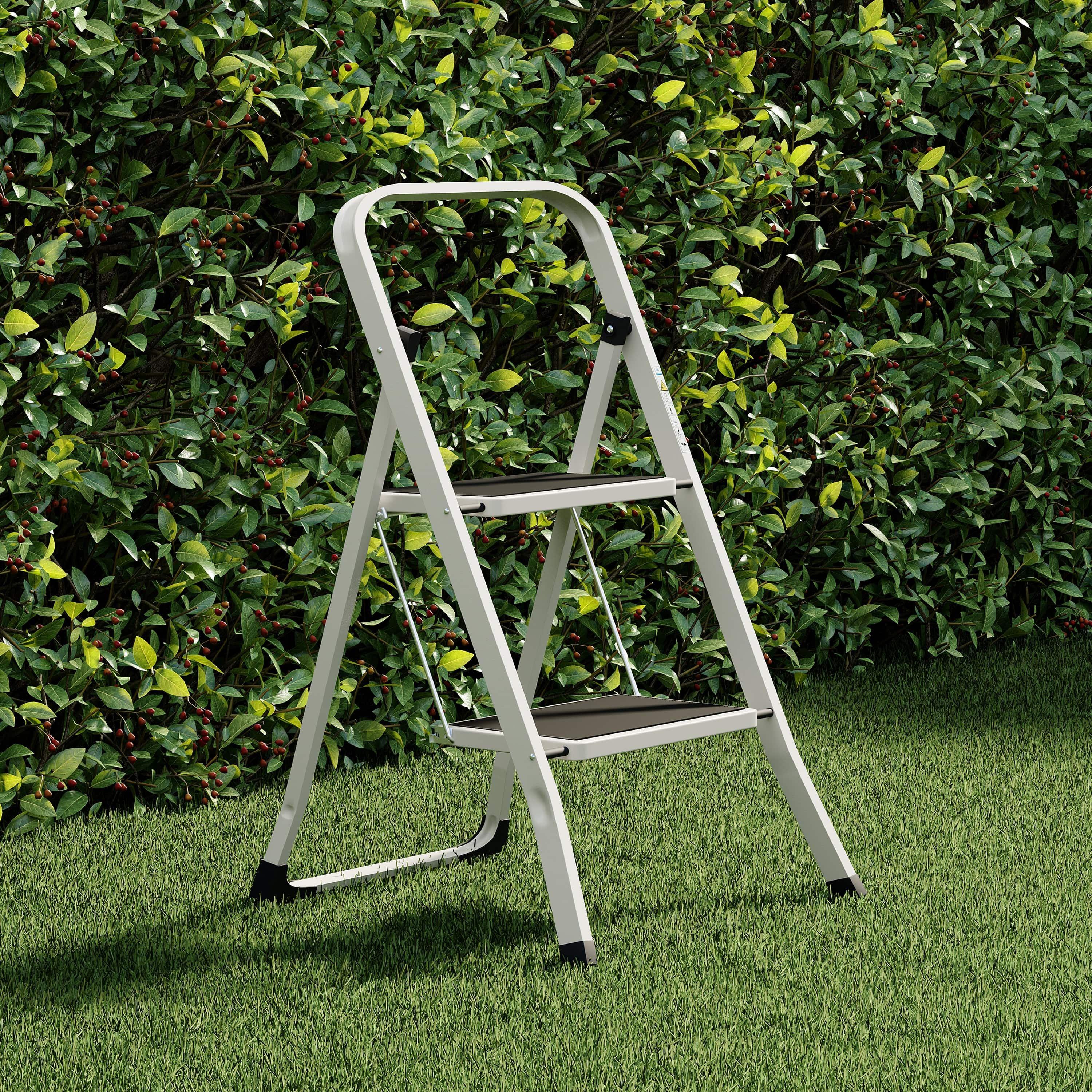White - Lassic - Home Vida 2 Step Ladder With Anti-Slip Mat - 3