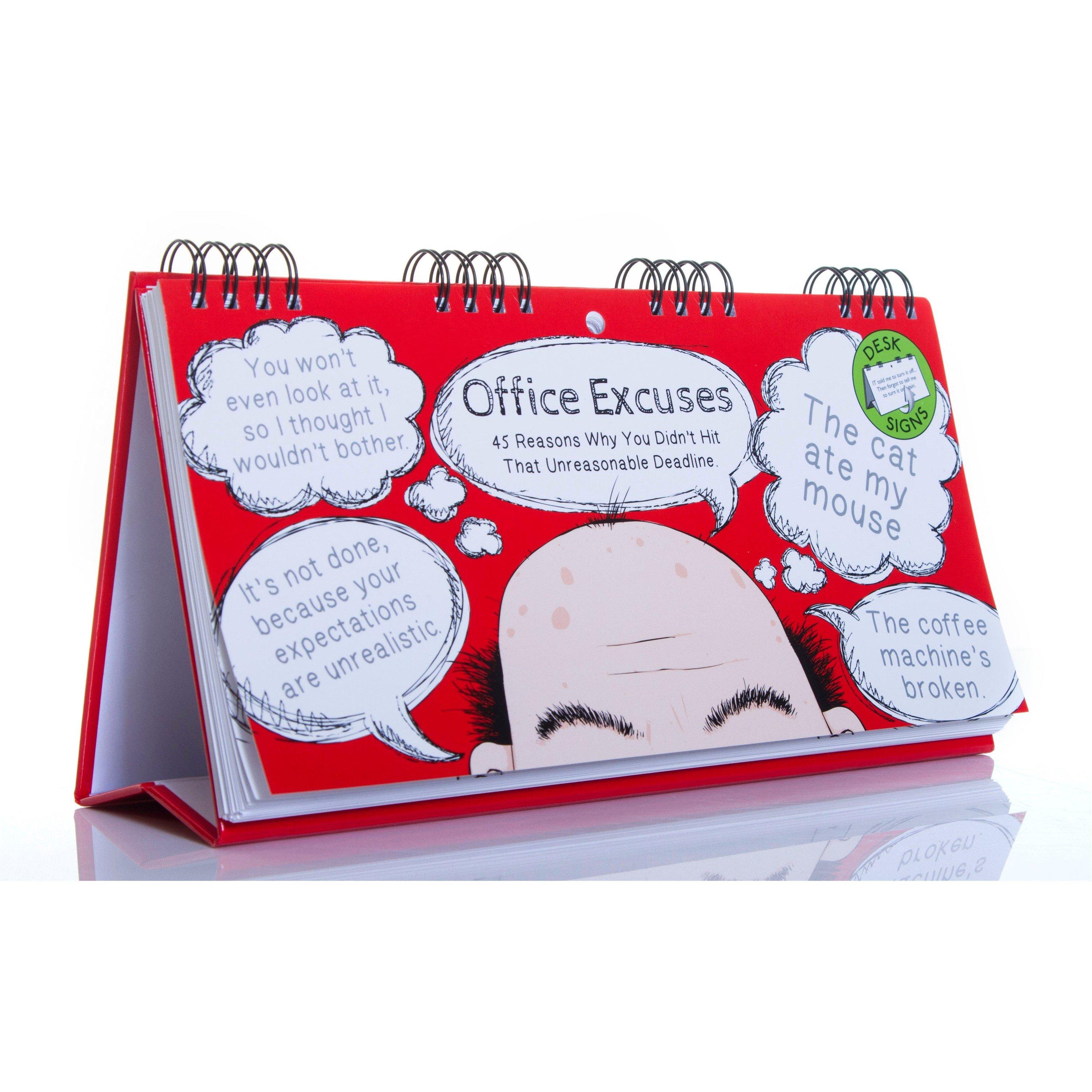 Multi - Boxer Gifts - Office Excuses Flip Book - 1