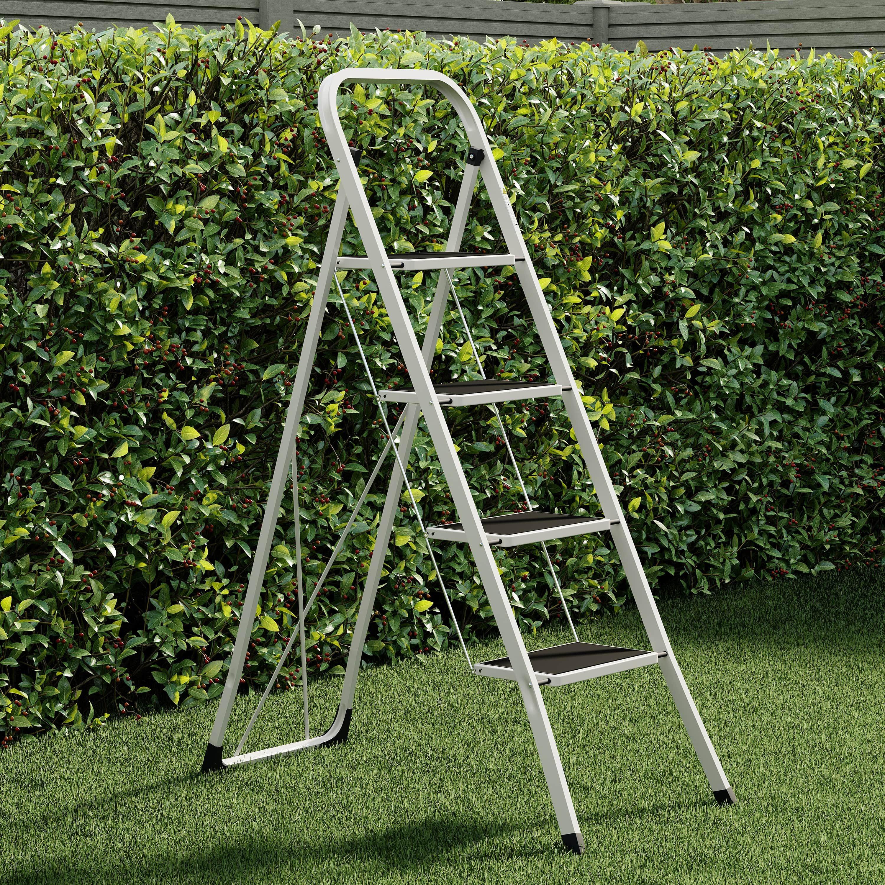 White - Lassic - Home Vida 4 Step Ladder With Anti-Slip Mat - 3