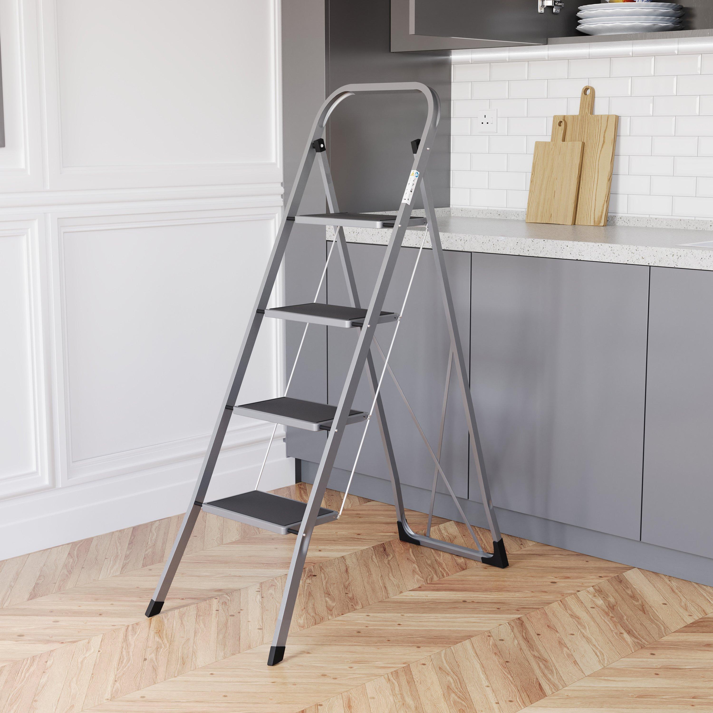 Home Vida 4 Step Ladder With Anti-Slip Mat