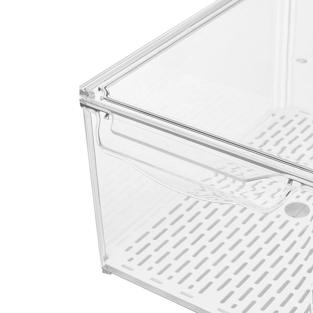 Clear - LIFE IDEAS - Set of 7 Stackable Clear Fridge Organisers - 8