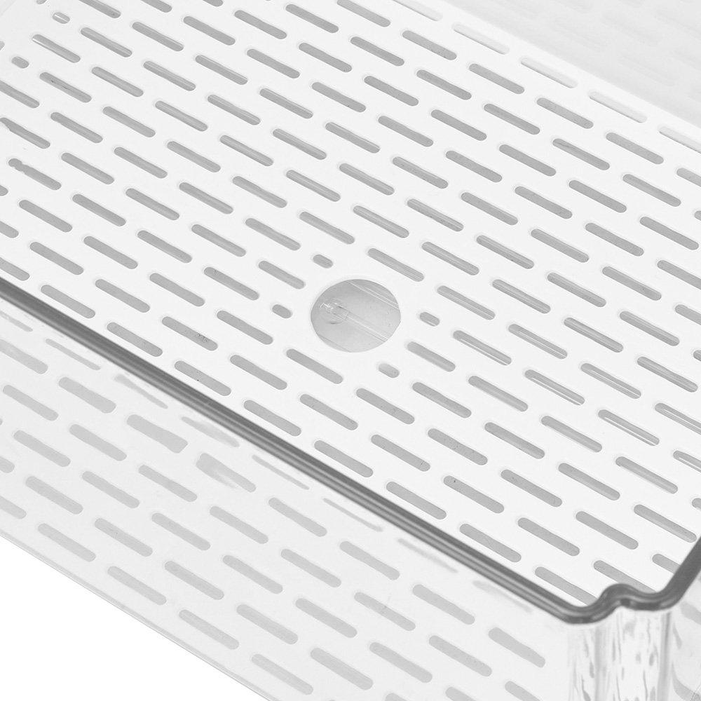 Clear - LIFE IDEAS - Set of 7 Stackable Clear Fridge Organisers - 9