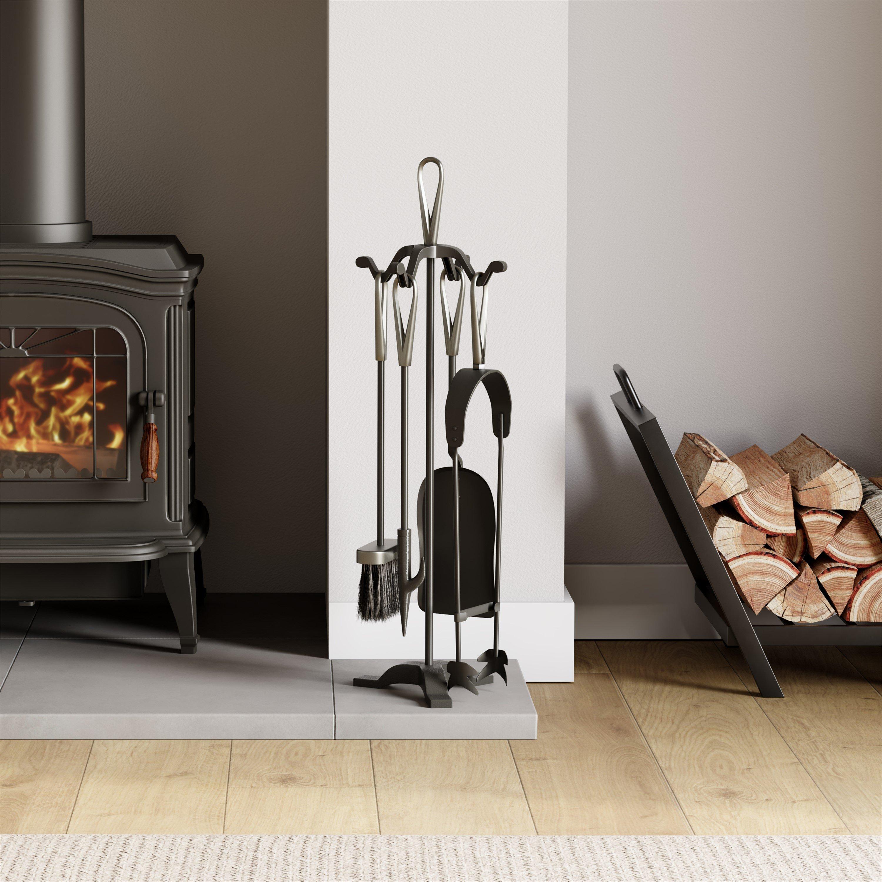 Black & Nickel - Lassic - Fire Vida 5 Piece Buxton Companion Set - 3