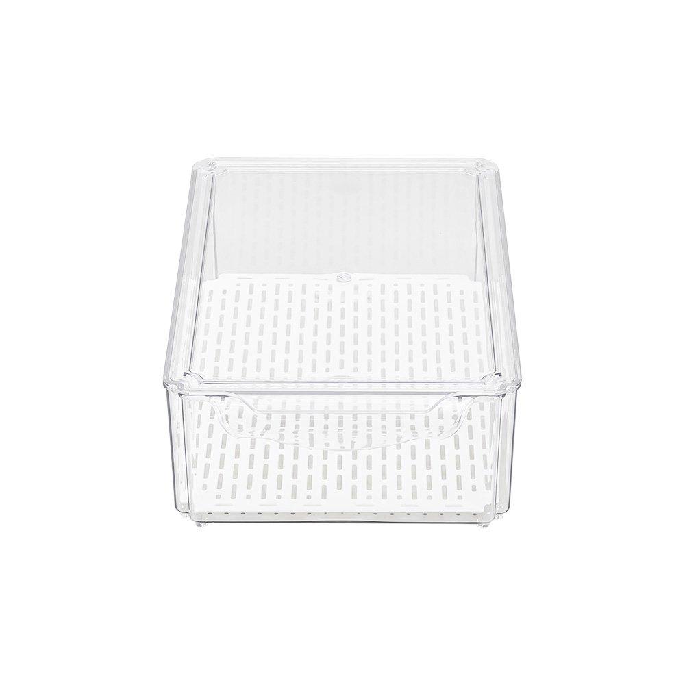 Clear - LIFE IDEAS - Set of 9 Stackable Clear Fridge Organisers - 3