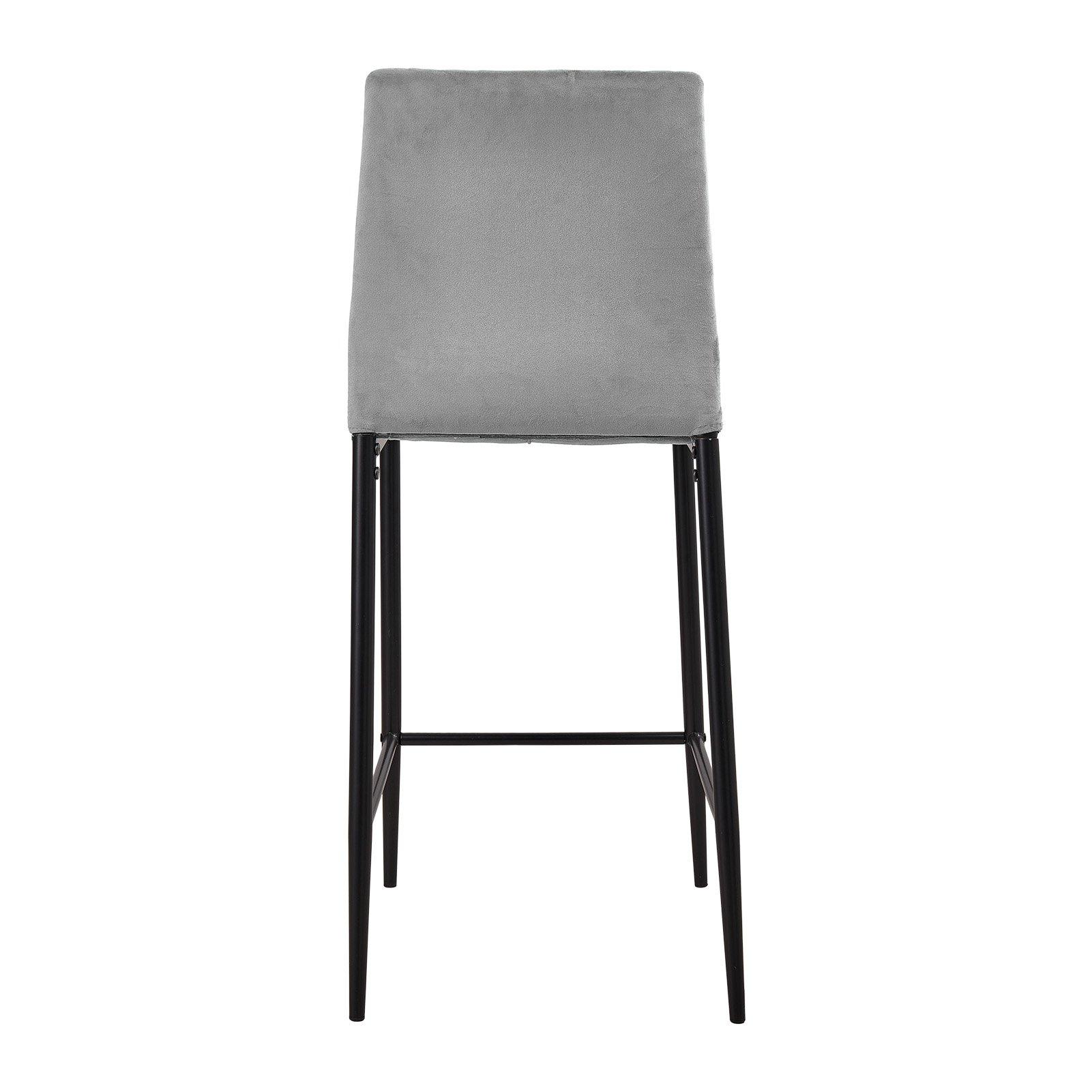 Grey - Kabinet UK - Set of 2 Upholstered Bar Stools - 6