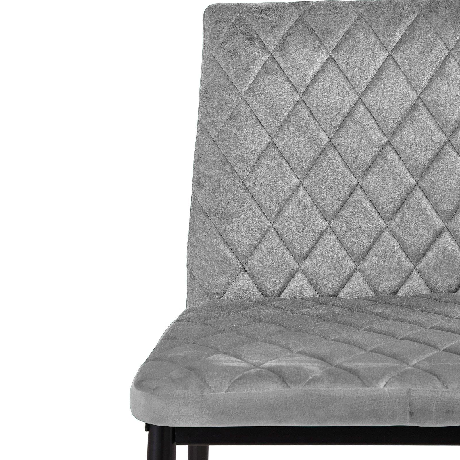 Grey - Kabinet UK - Set of 2 Upholstered Bar Stools - 7