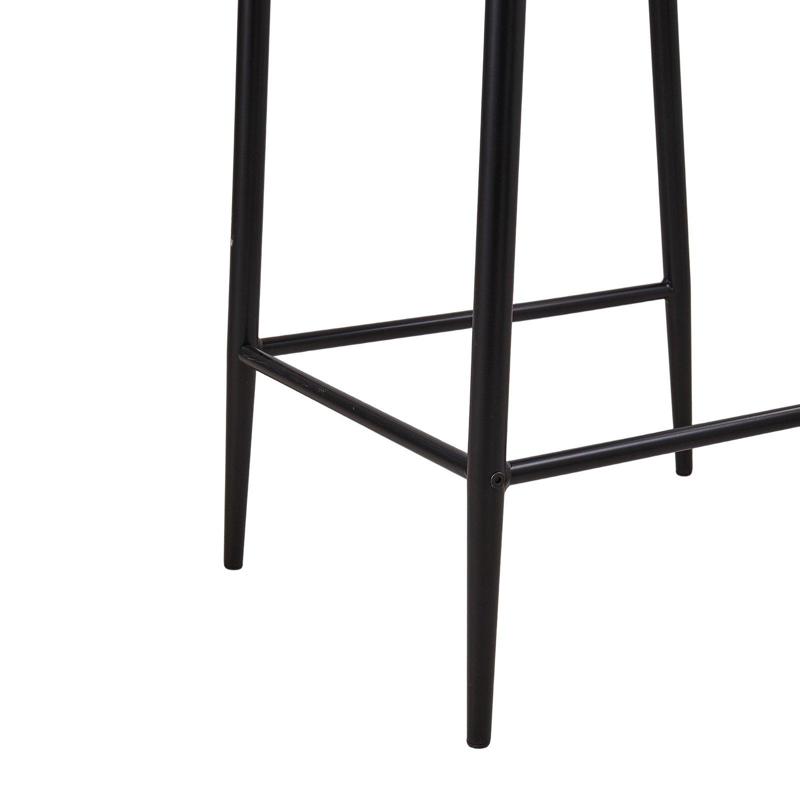 Grey - Kabinet UK - Set of 2 Upholstered Bar Stools - 10