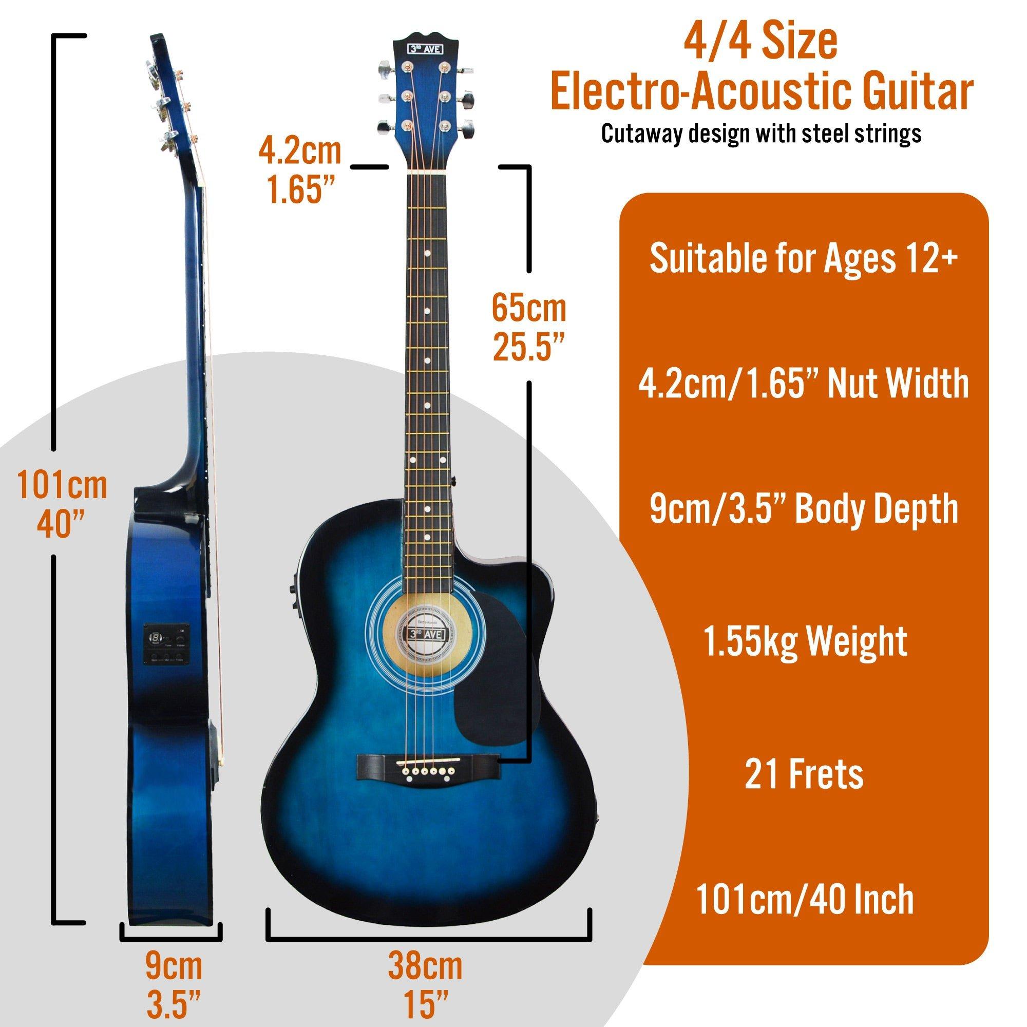 Blueburst - 3rd Avenue - Full Size Electro Acoustic Guitar Pack - 2