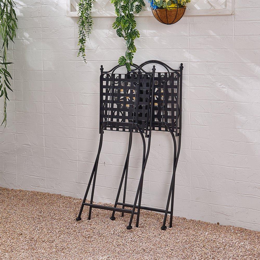 White/Black - Breeins - 3-Piece Mosaic Garden Dining Set - 11