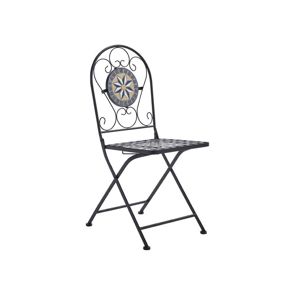 White/Black - Breeins - 3-Piece Mosaic Garden Dining Set - 7