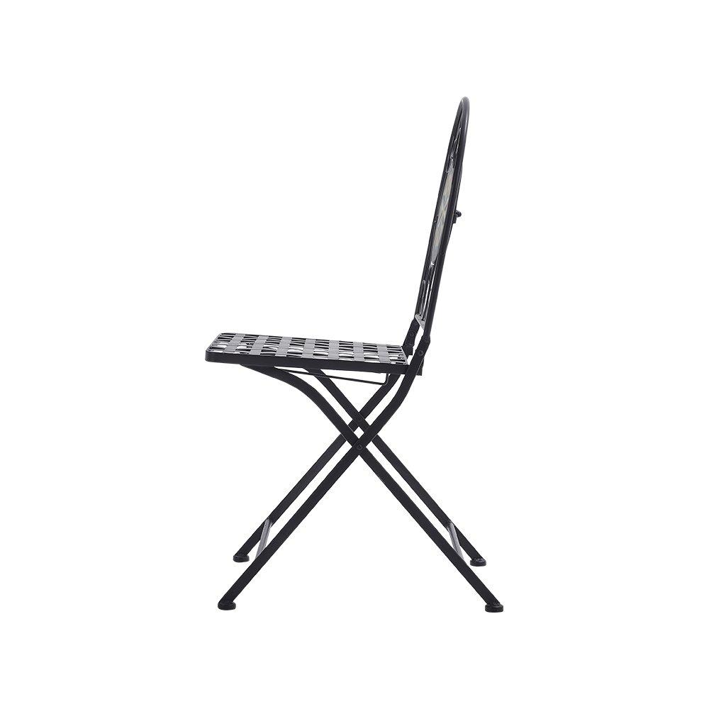 White/Black - Breeins - 3-Piece Mosaic Garden Dining Set - 8