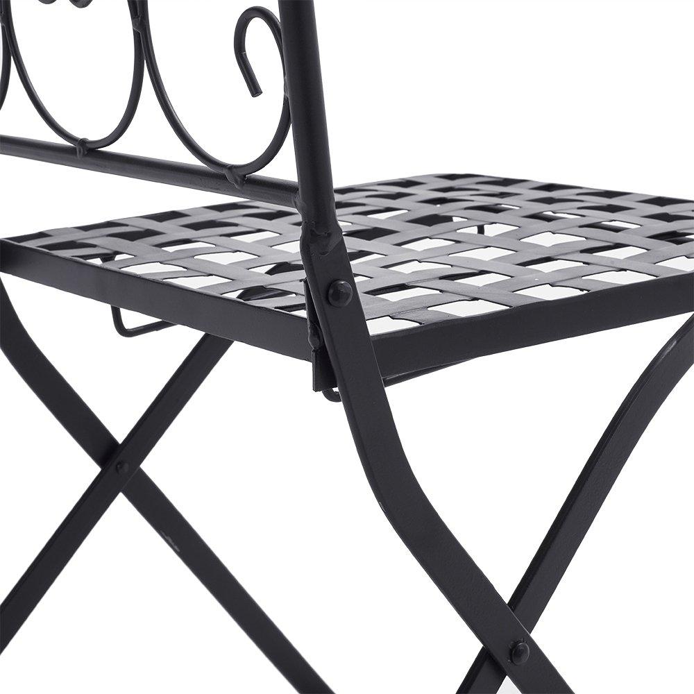 White/Black - Breeins - 3-Piece Mosaic Garden Dining Set - 10