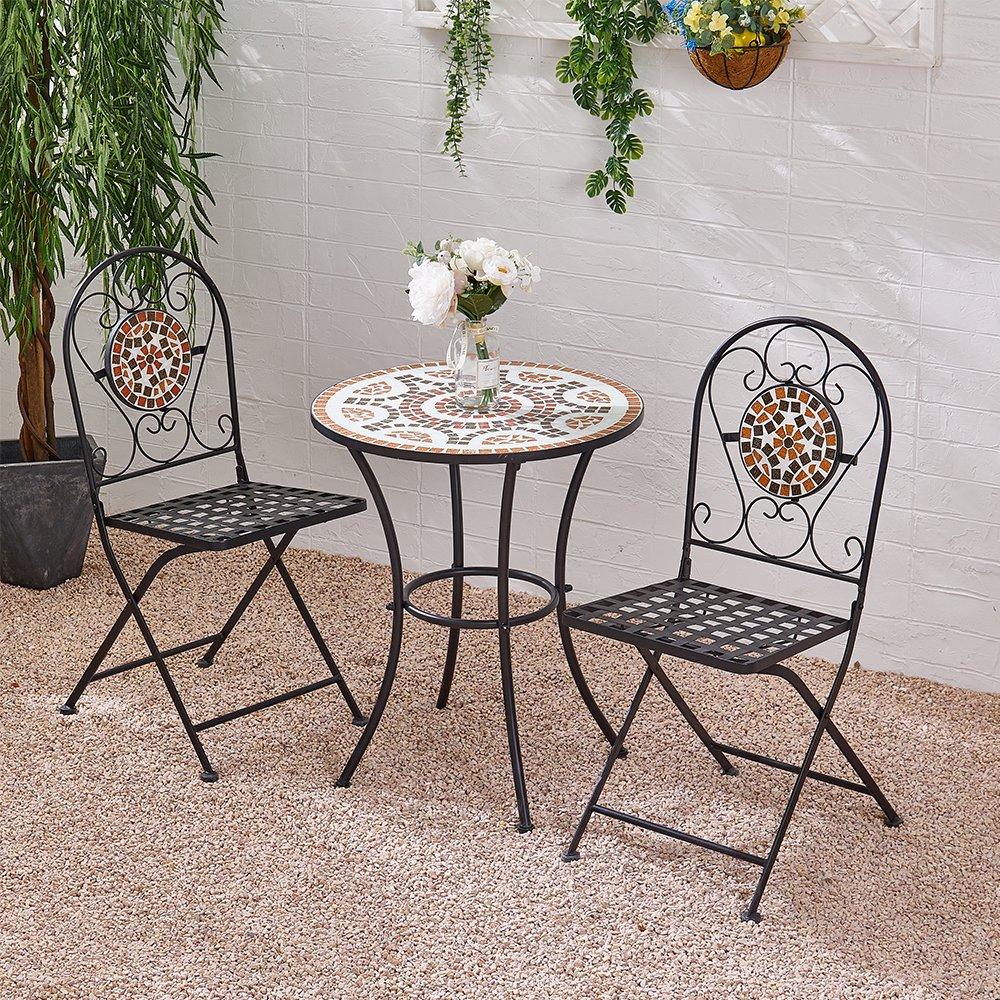 3-Piece Mosaic Garden Dining Set