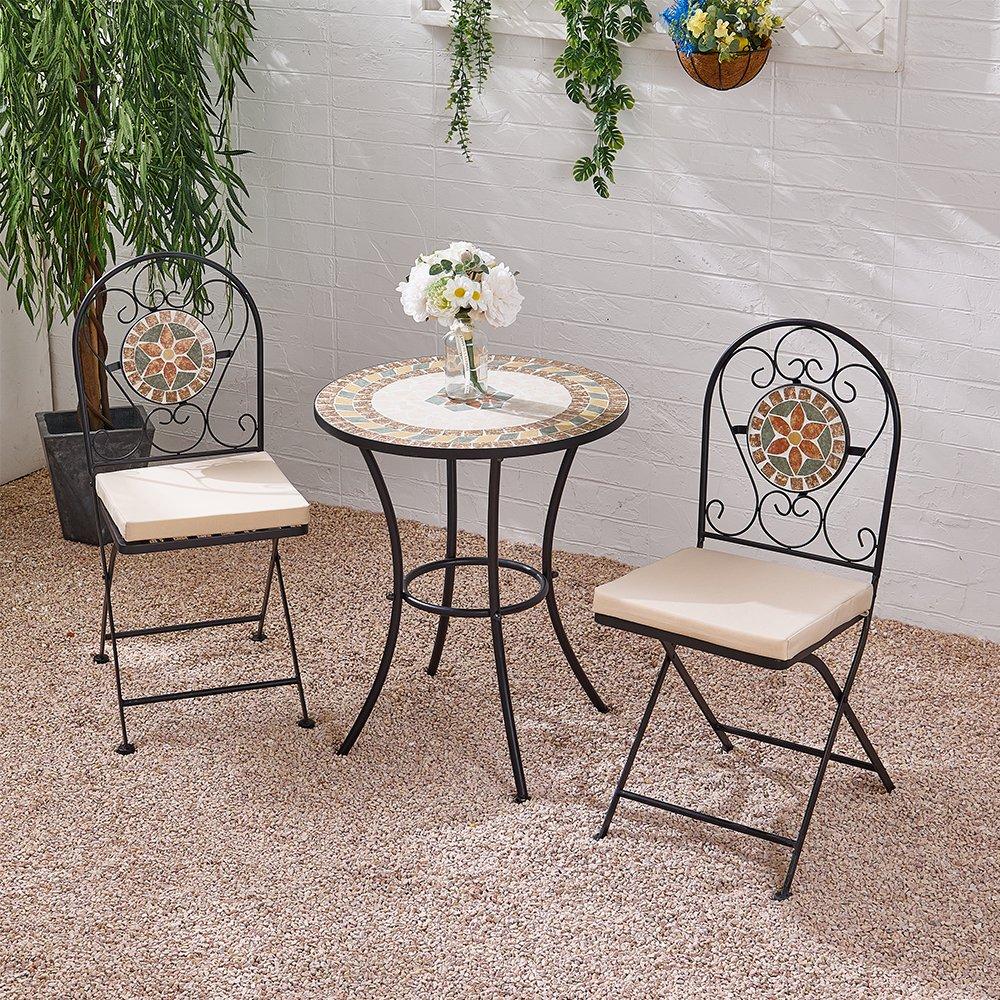 3-Piece Mosaic Garden Dining Set