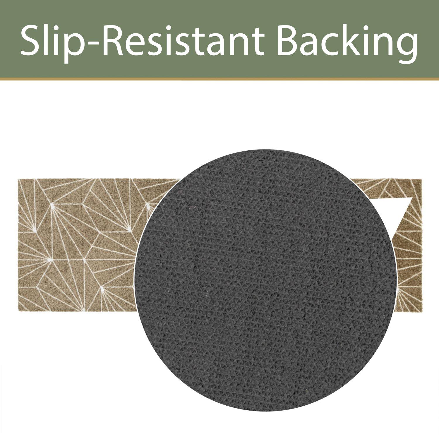 Brown - JVL - Mega Mat Entrance Runner Geo 57x150cm - 7