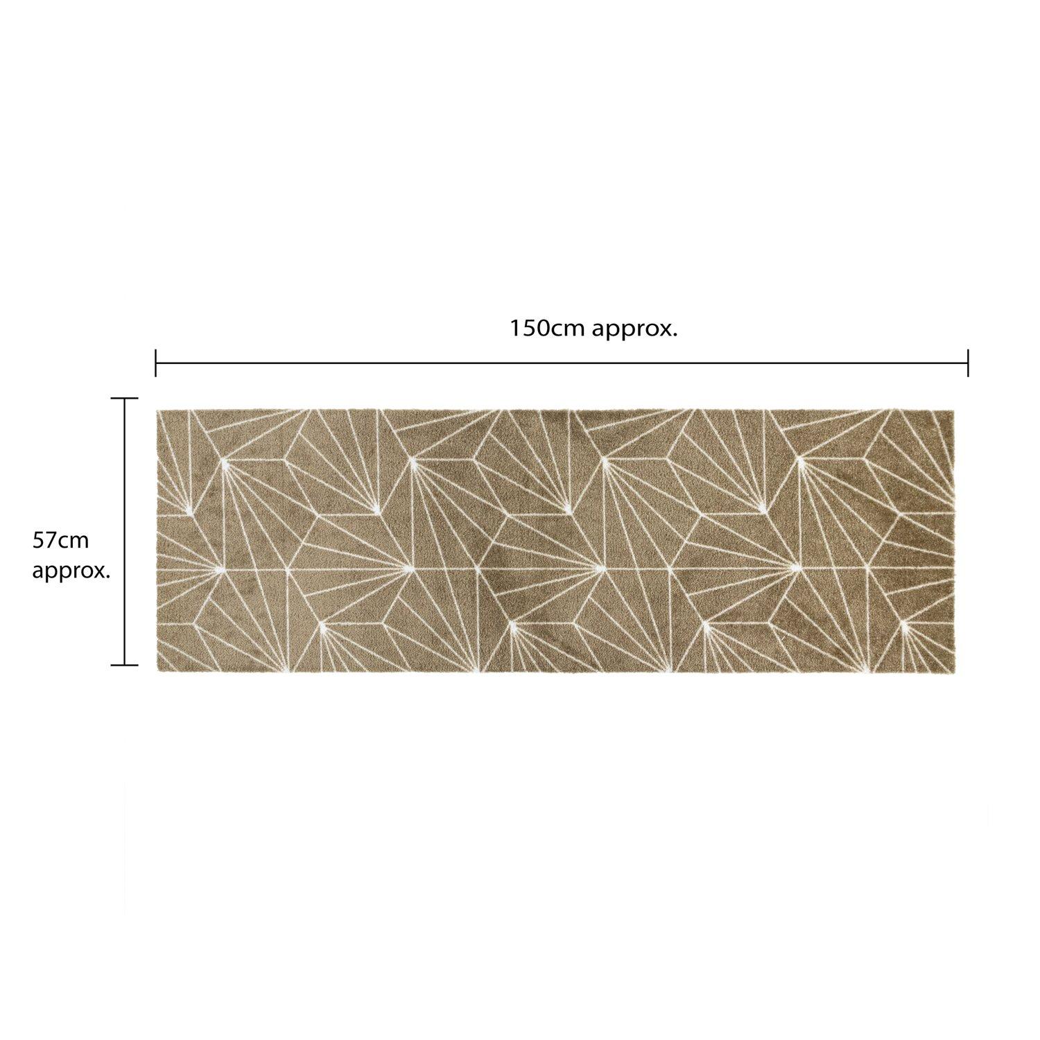 Brown - JVL - Mega Mat Entrance Runner Geo 57x150cm - 9