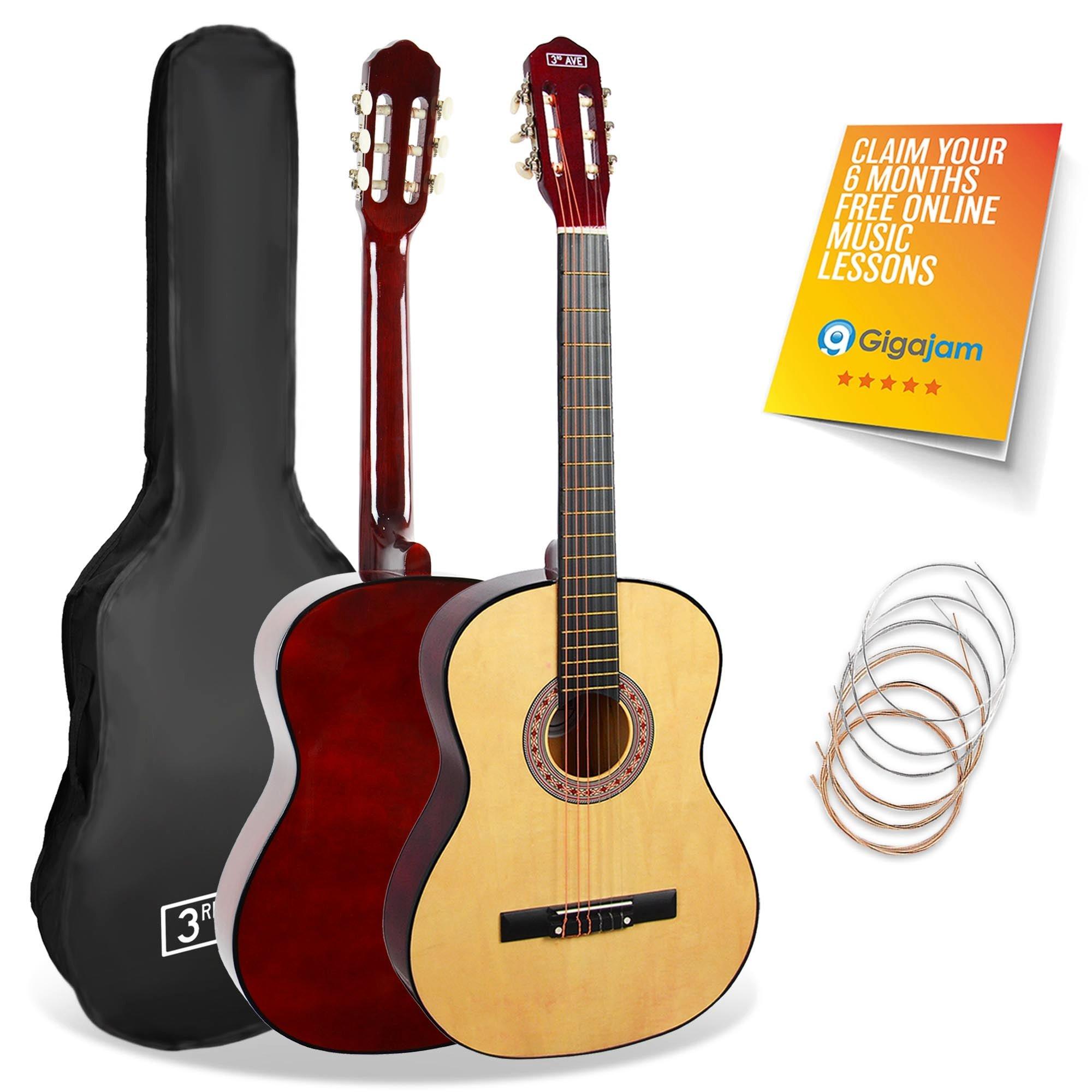 3Rd Avenue  Full Size Classical Guitar Pack - Natural - Full Size