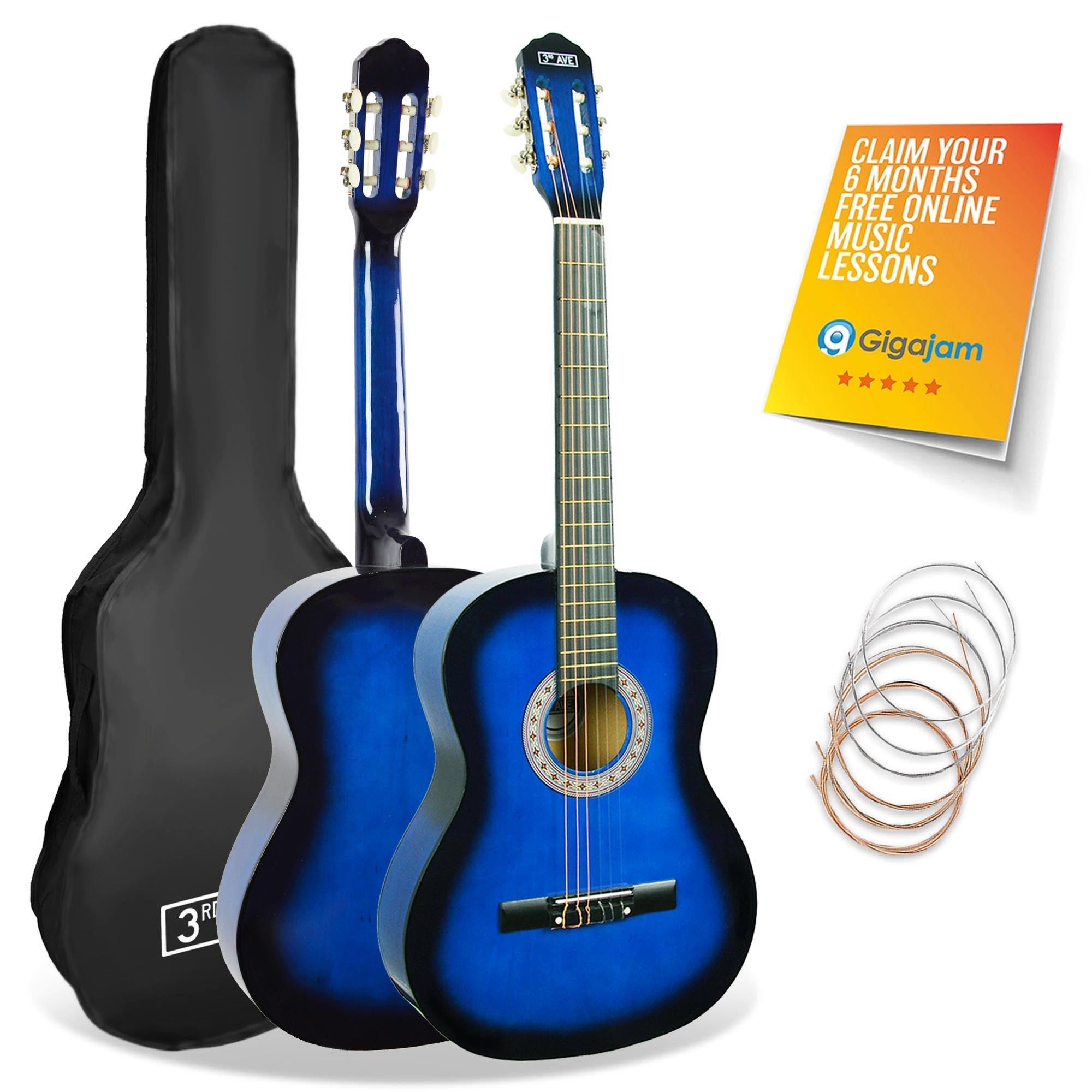 3Rd Avenue  Full Size Classical Guitar Pack - Blueburst - Full Size