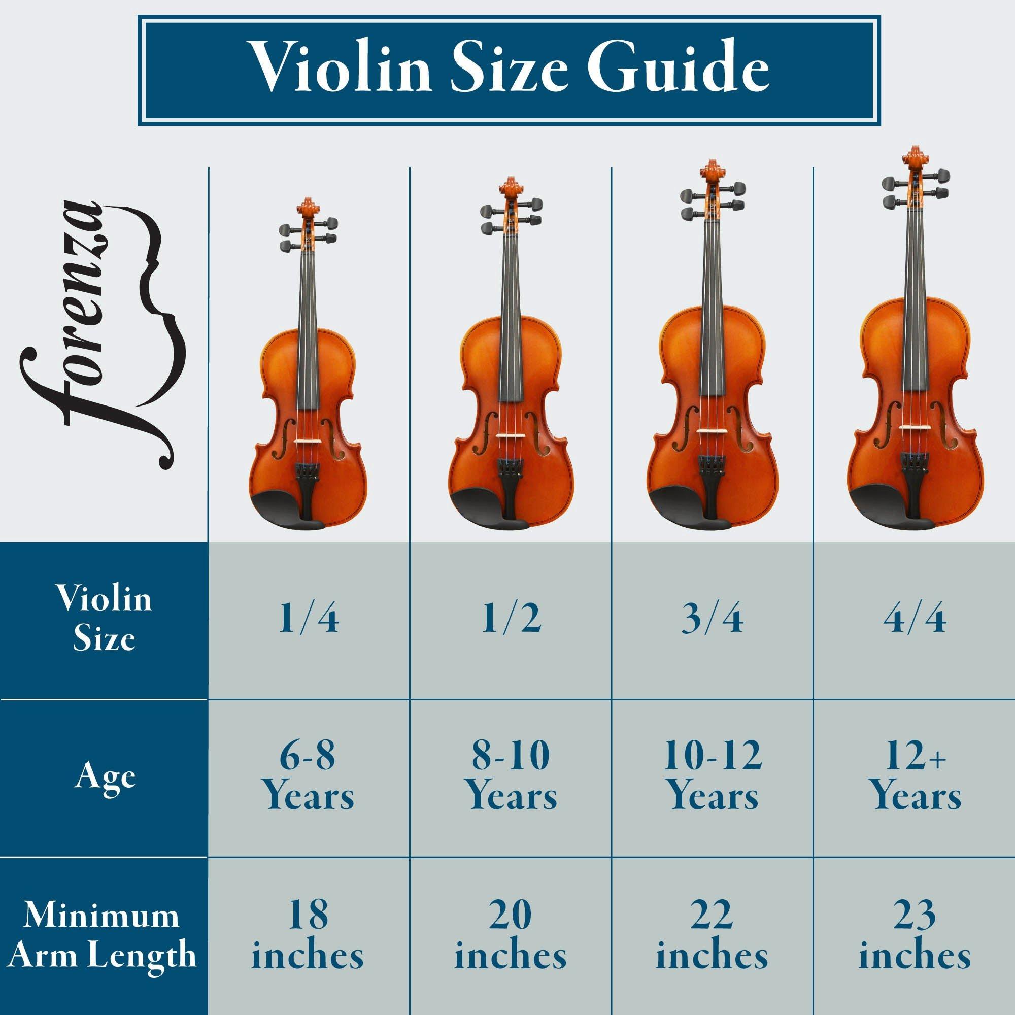 Natural - Forenza - Uno Series quarter Size Violin Outfit - 5