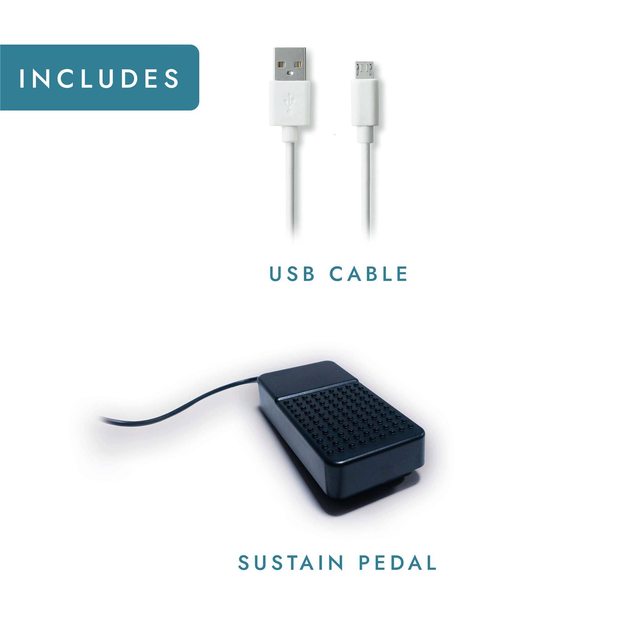 Black - Carry-On - 49 Key Touch Sensitive Folding Piano - 7