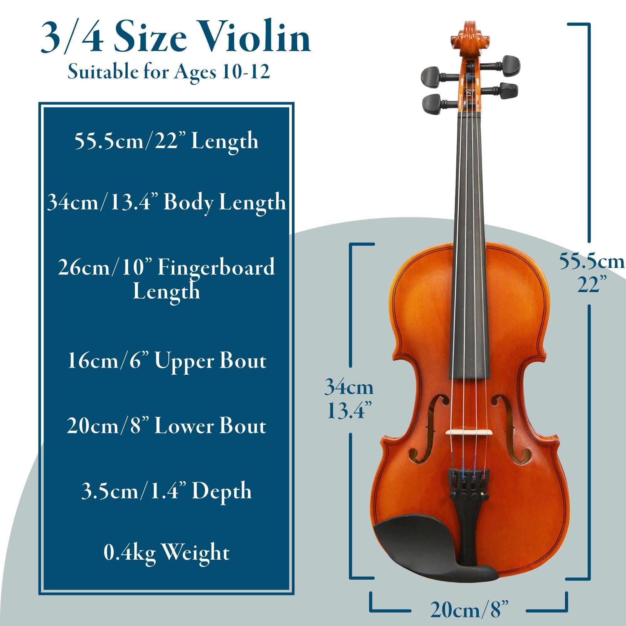 Natural - Forenza - Forenza Uno Series 3/4 Size Violin Outfit - 2