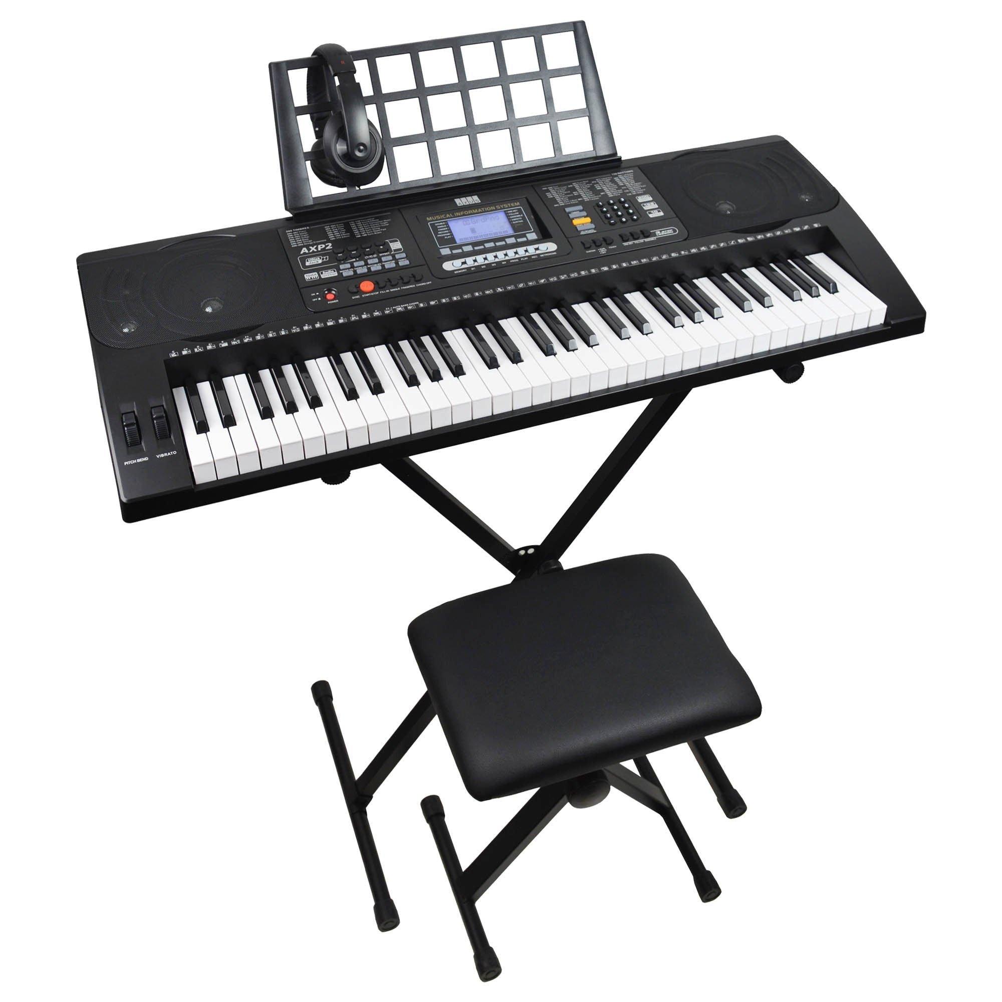 Axus  Axp2 Electronic Keyboard Pack - Black - 61-Key