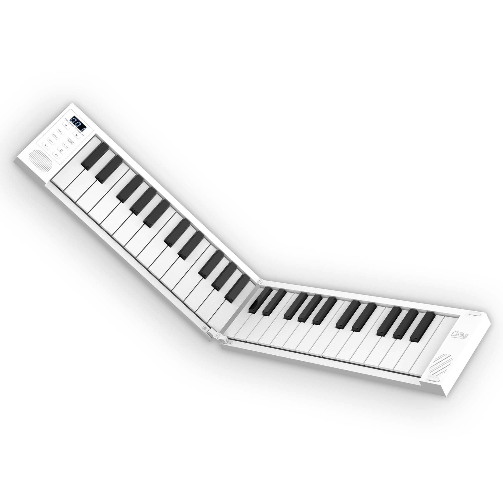 White - Carry-On - 49 Key Folding Piano - 1