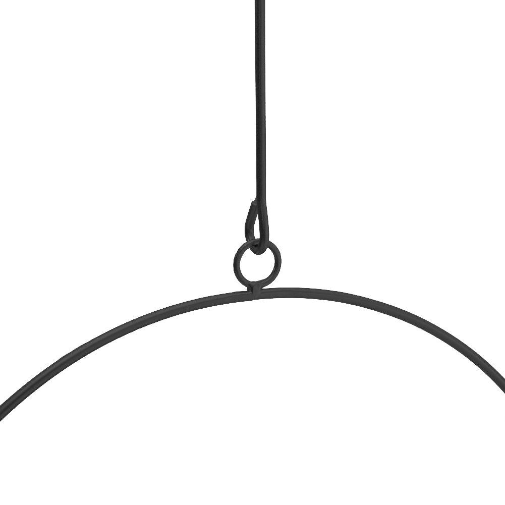 Black - LIFE IDEAS - Nordic-Style Round Hanging Iron Planter - 6
