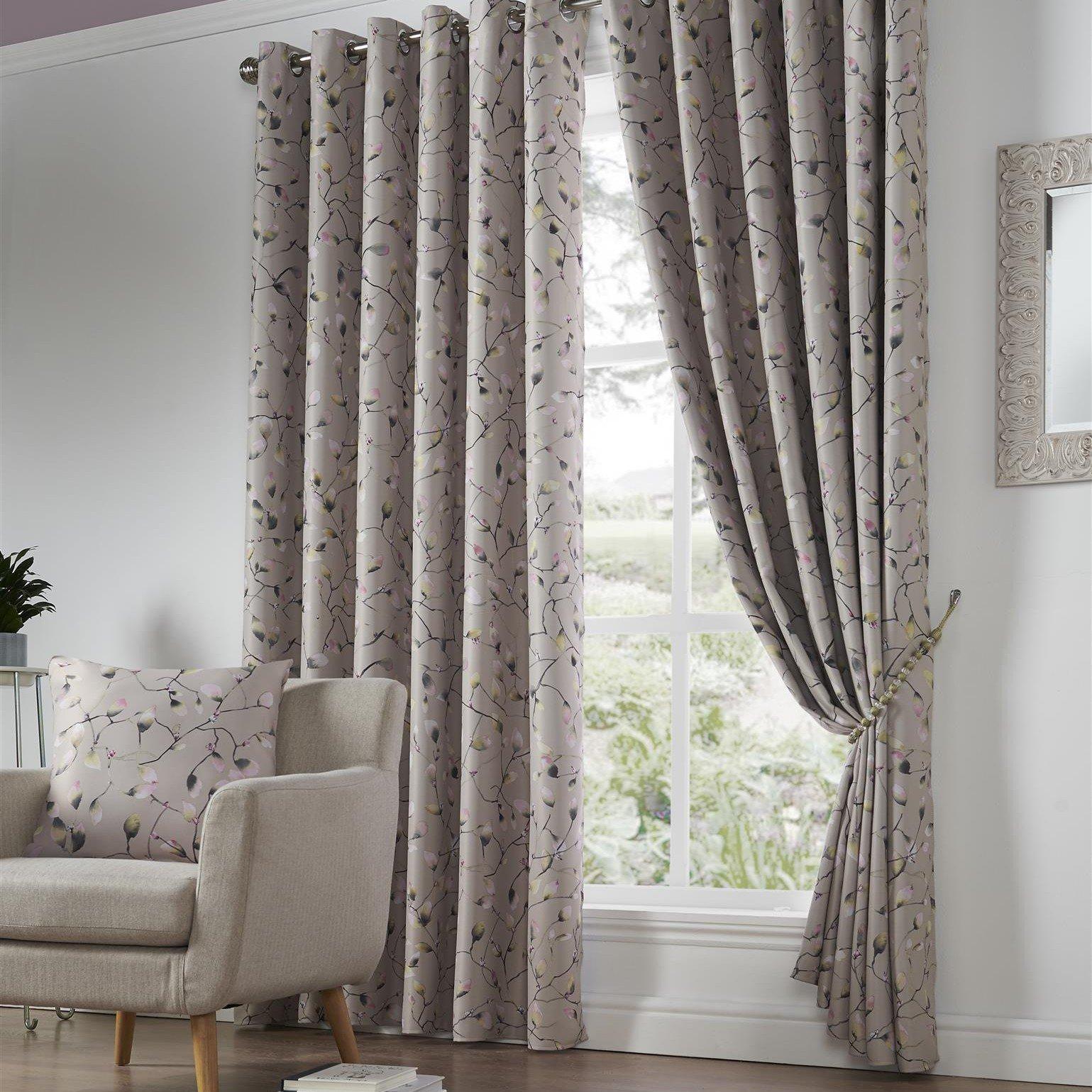 Multi - Alan Symonds - Blossom Bud Blackout Ring Top Curtains - 1
