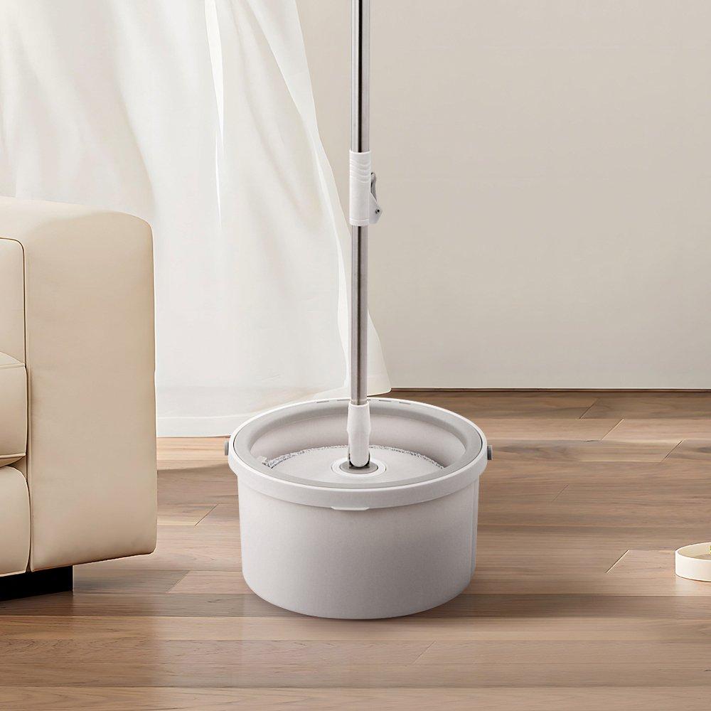 Grey & White - LIFE IDEAS - Hands-free Rotating Cleaning Mop Bucket Set - 1