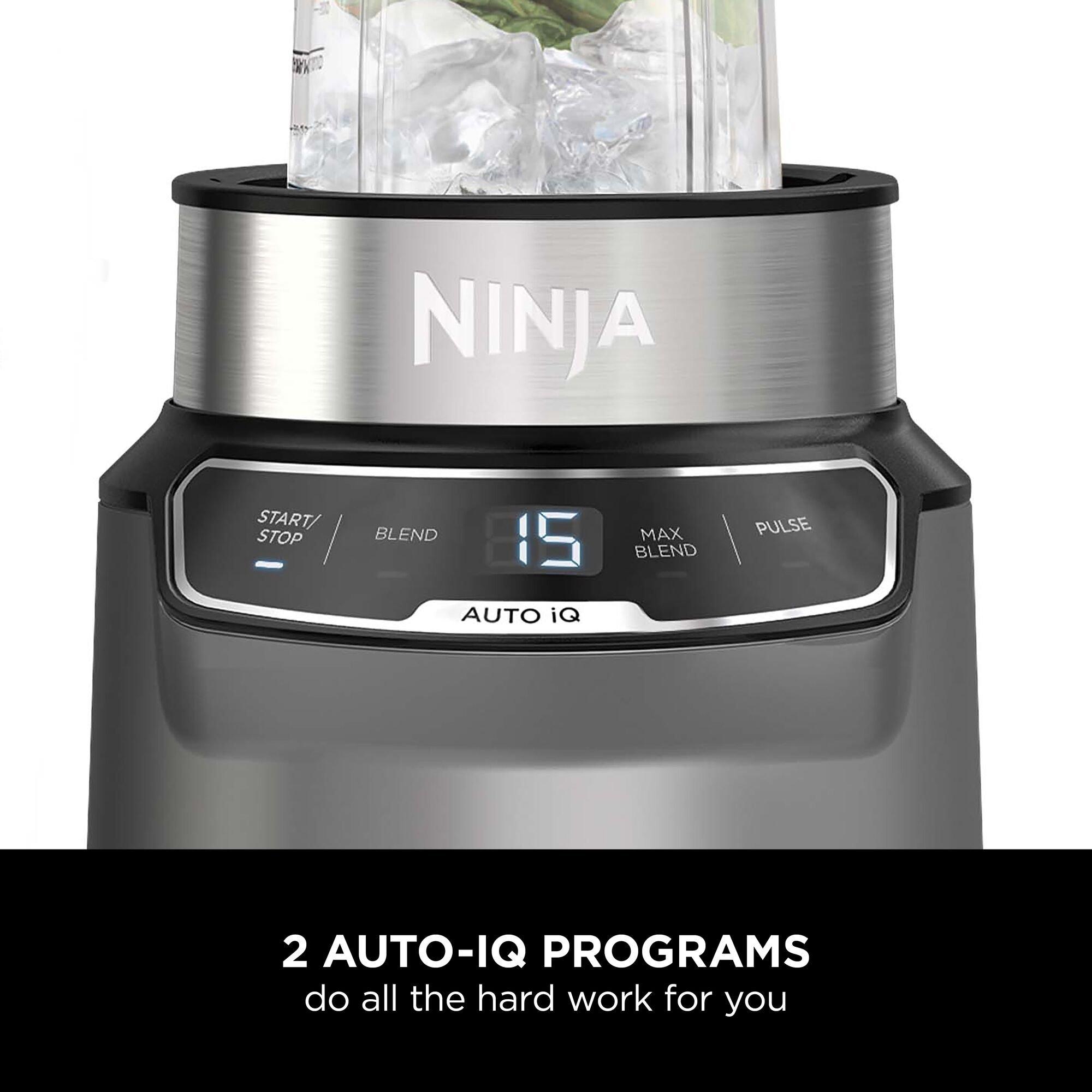 Black - Ninja - Ninja Blender with Auto-iQ BN500UK Black/ Silver - 8