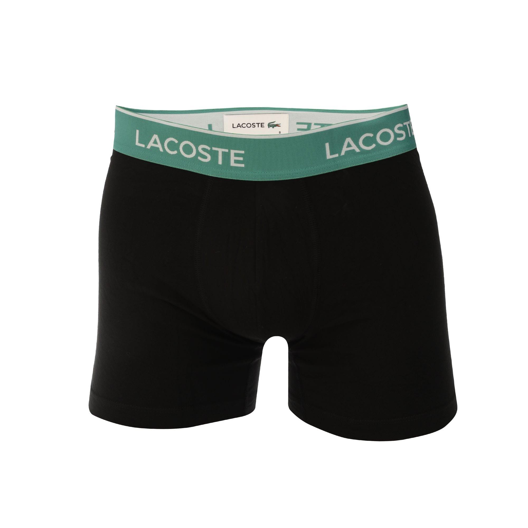 Black - Lacoste - 3-Pack Stretch Cotton Boxer Briefs - 3