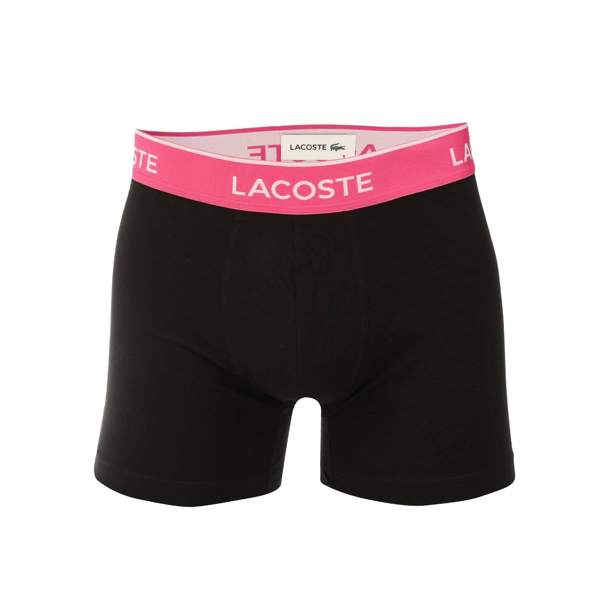 Black - Lacoste - 3-Pack Stretch Cotton Boxer Briefs - 4