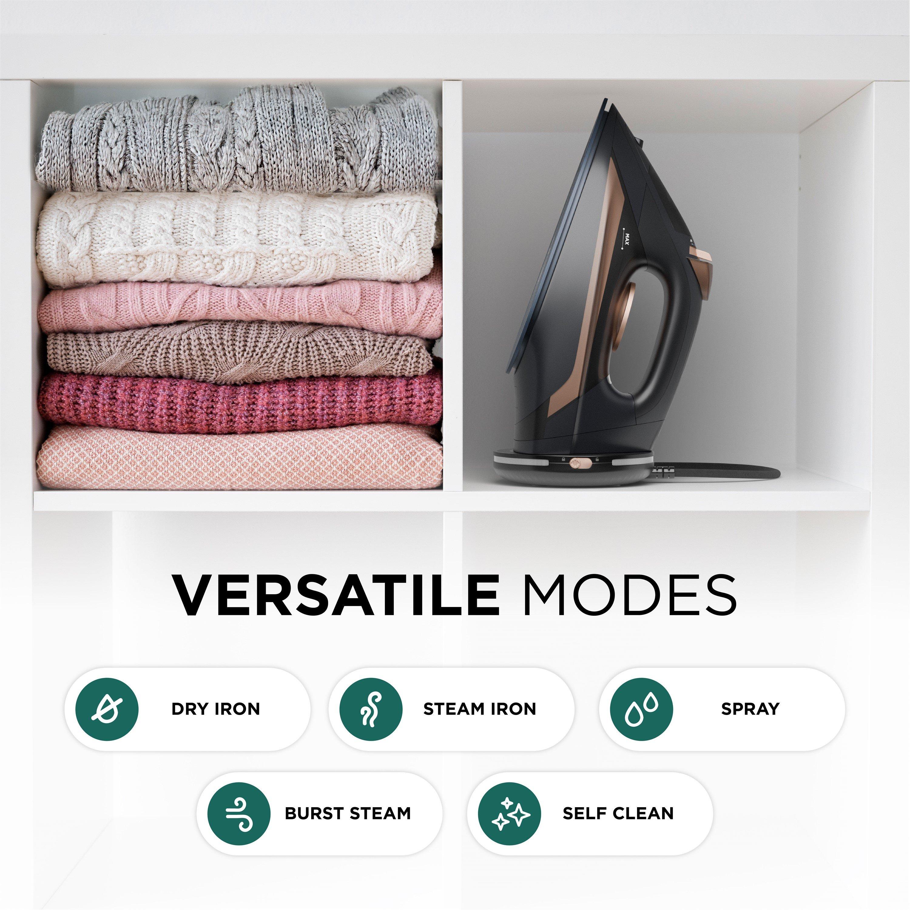 Black - DMD Collective - Cordless Steam Iron – 2800W Power - 6