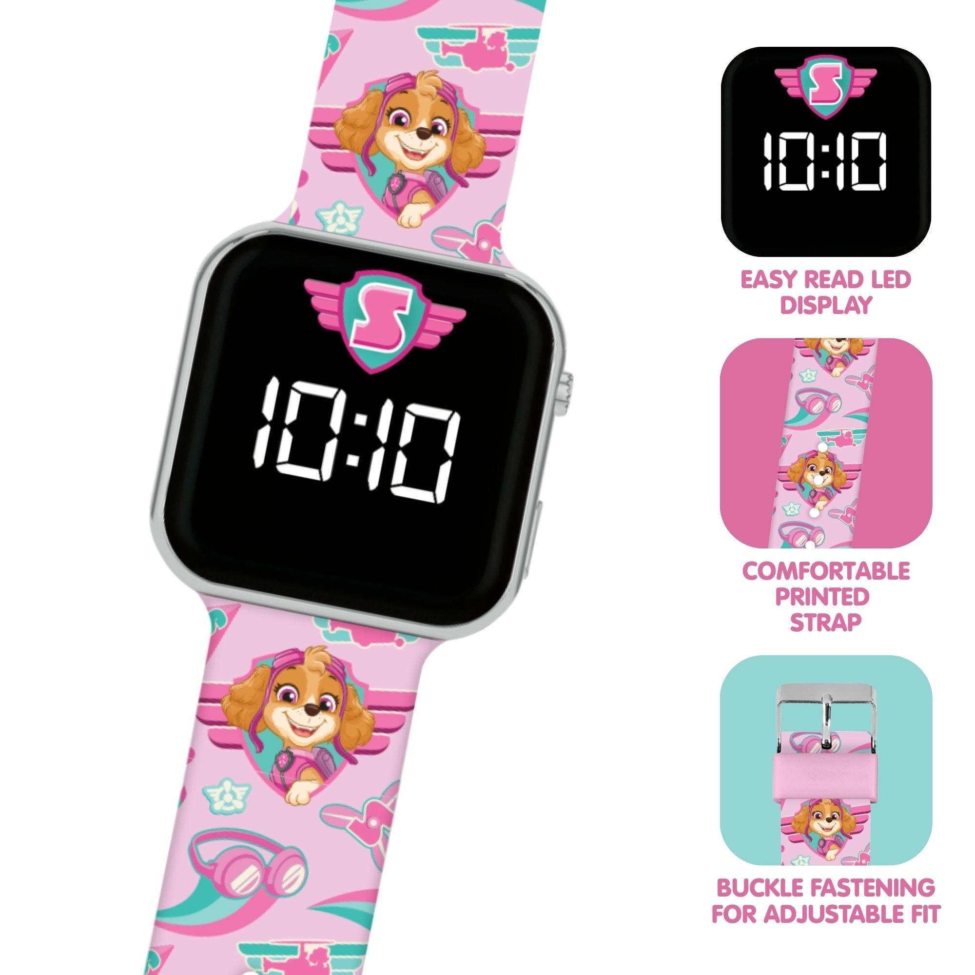 Pink - Paw Patrol - Paw Patrol Skye LED Silicone Watch - 3