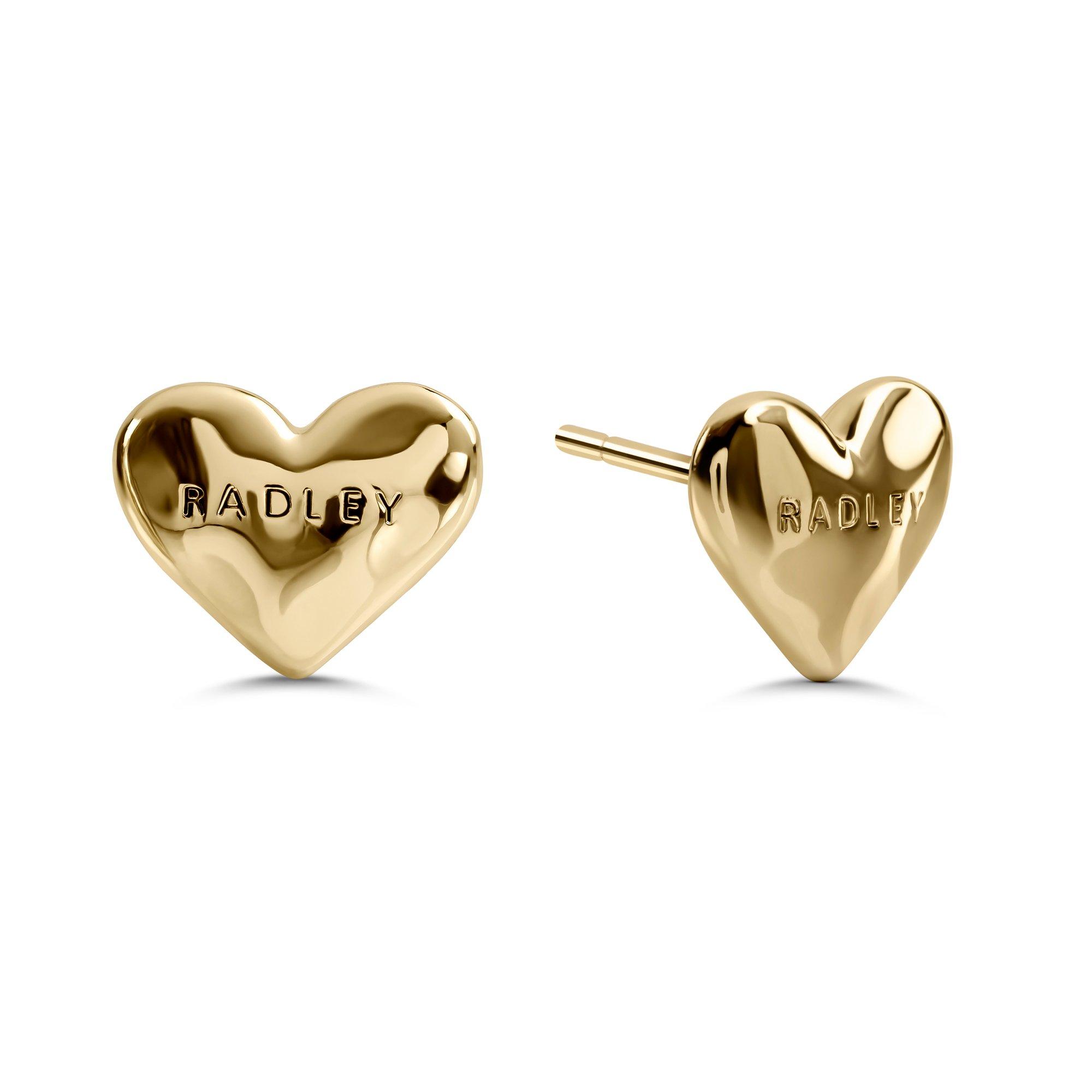 Gold - Radley - Radley Gold Plated Hammer Effect Hoops - 2