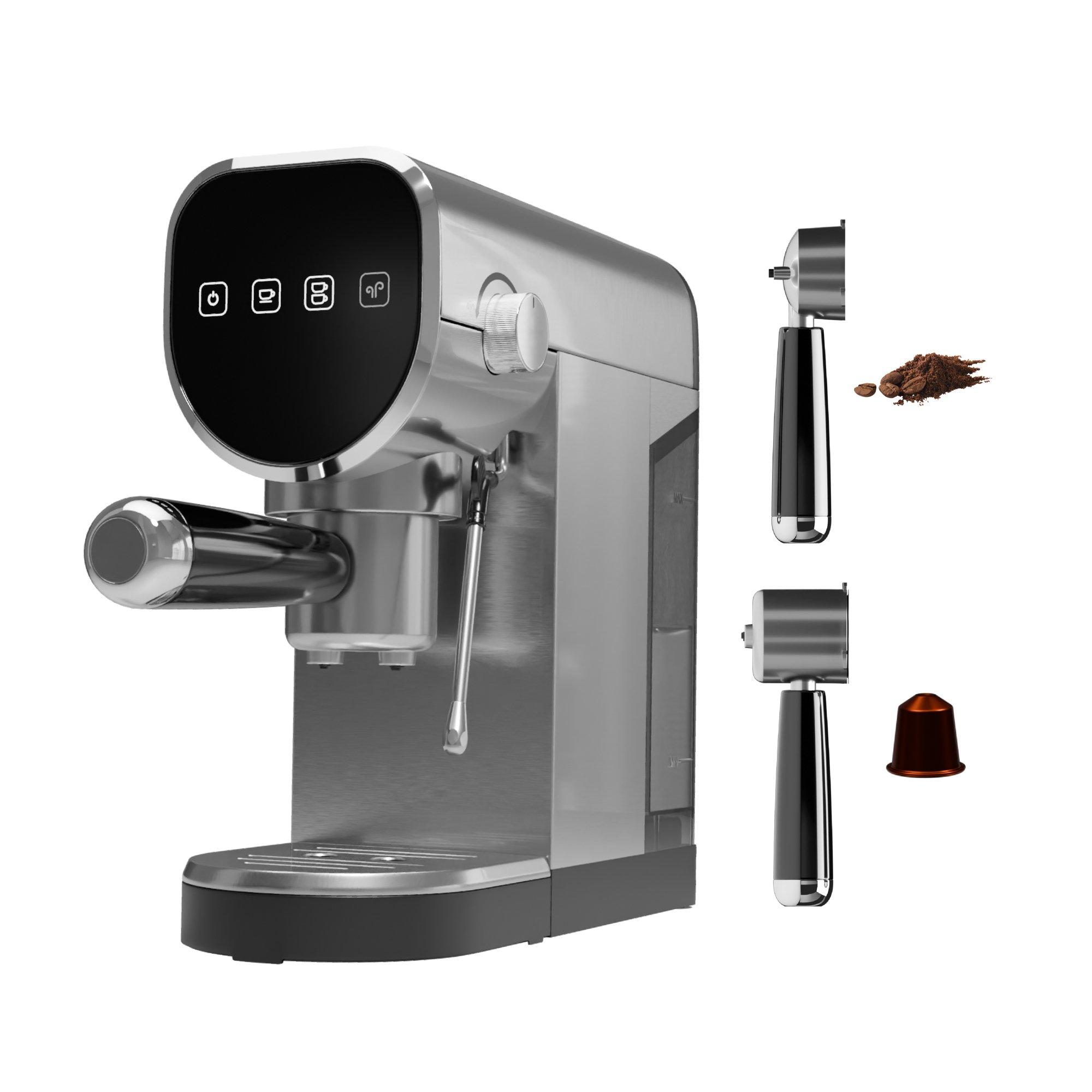 Black/Silver - DMD Collective - Espresso Coffee Machine - Capsule Compatible - 1