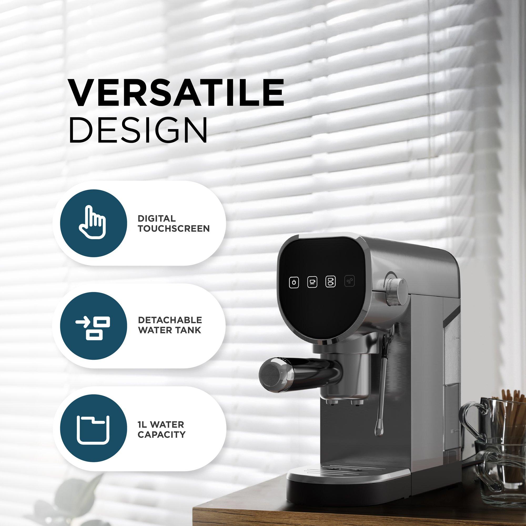 Black/Silver - DMD Collective - Espresso Coffee Machine - Capsule Compatible - 5